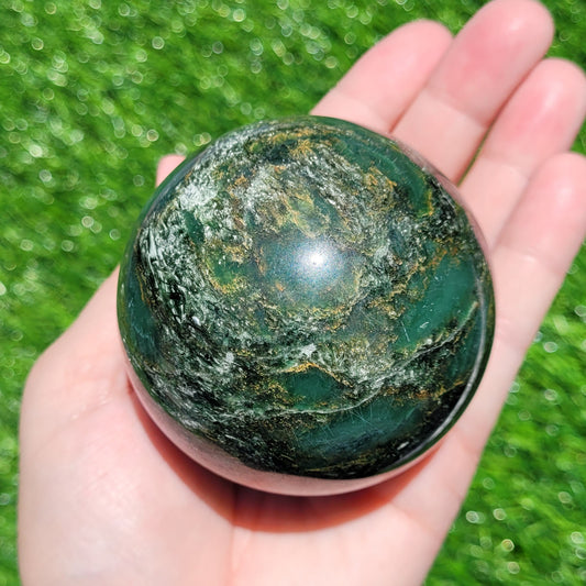 Verdite Sphere, aka African Green Jade Sphere