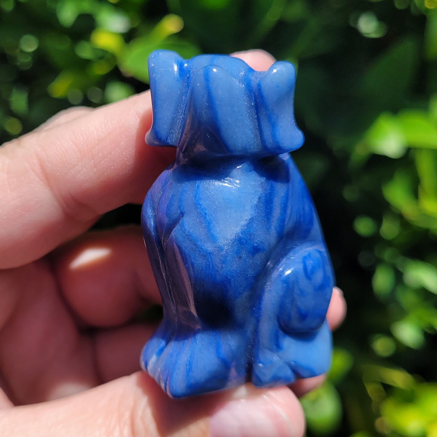 Blue Aventurine Dog Crystal 2"