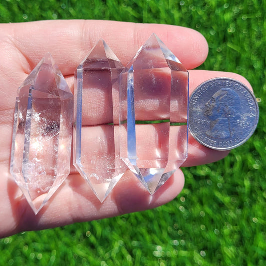 Clear Quartz crystal double point, Clear Quartz DT