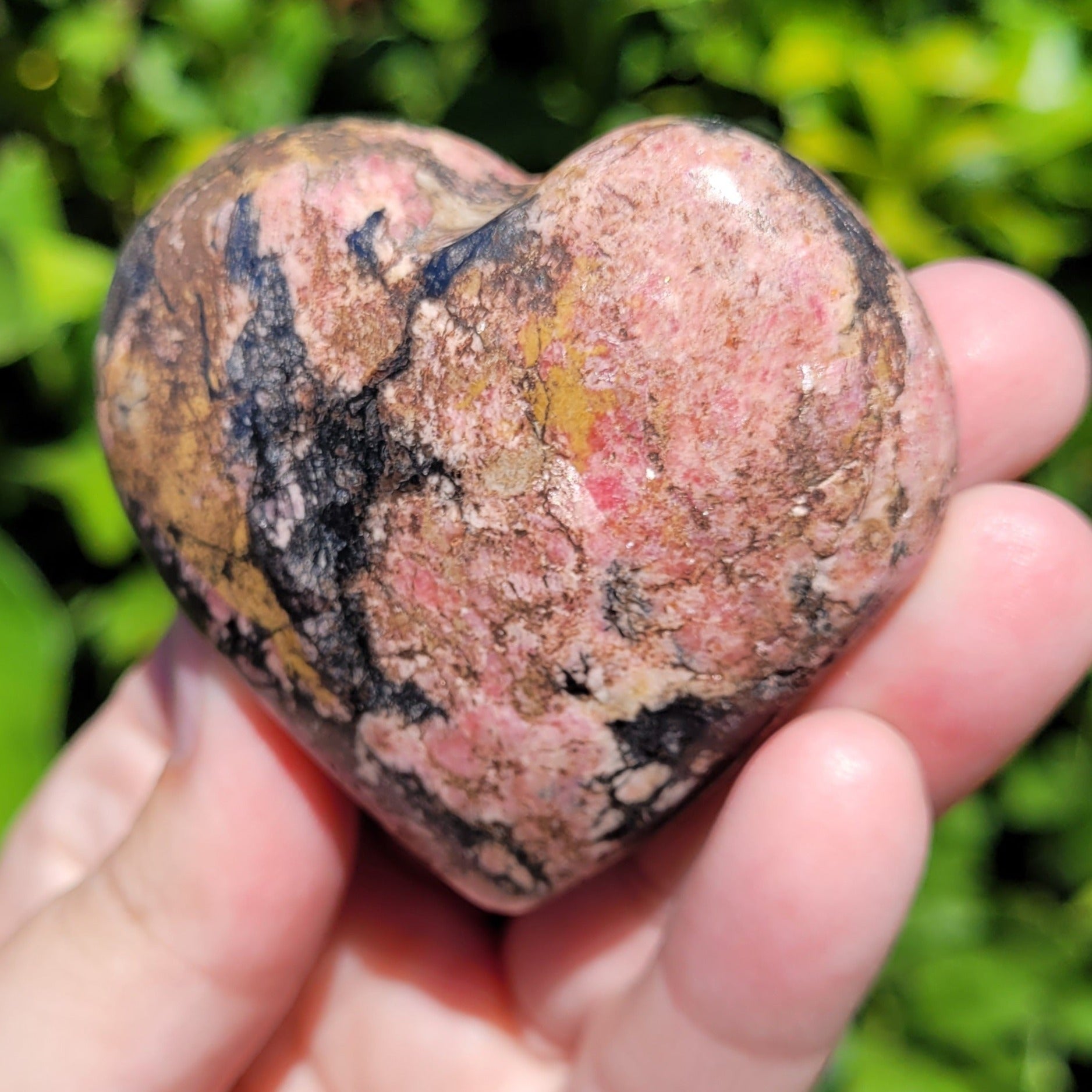 Rhodonite Heart Crystal