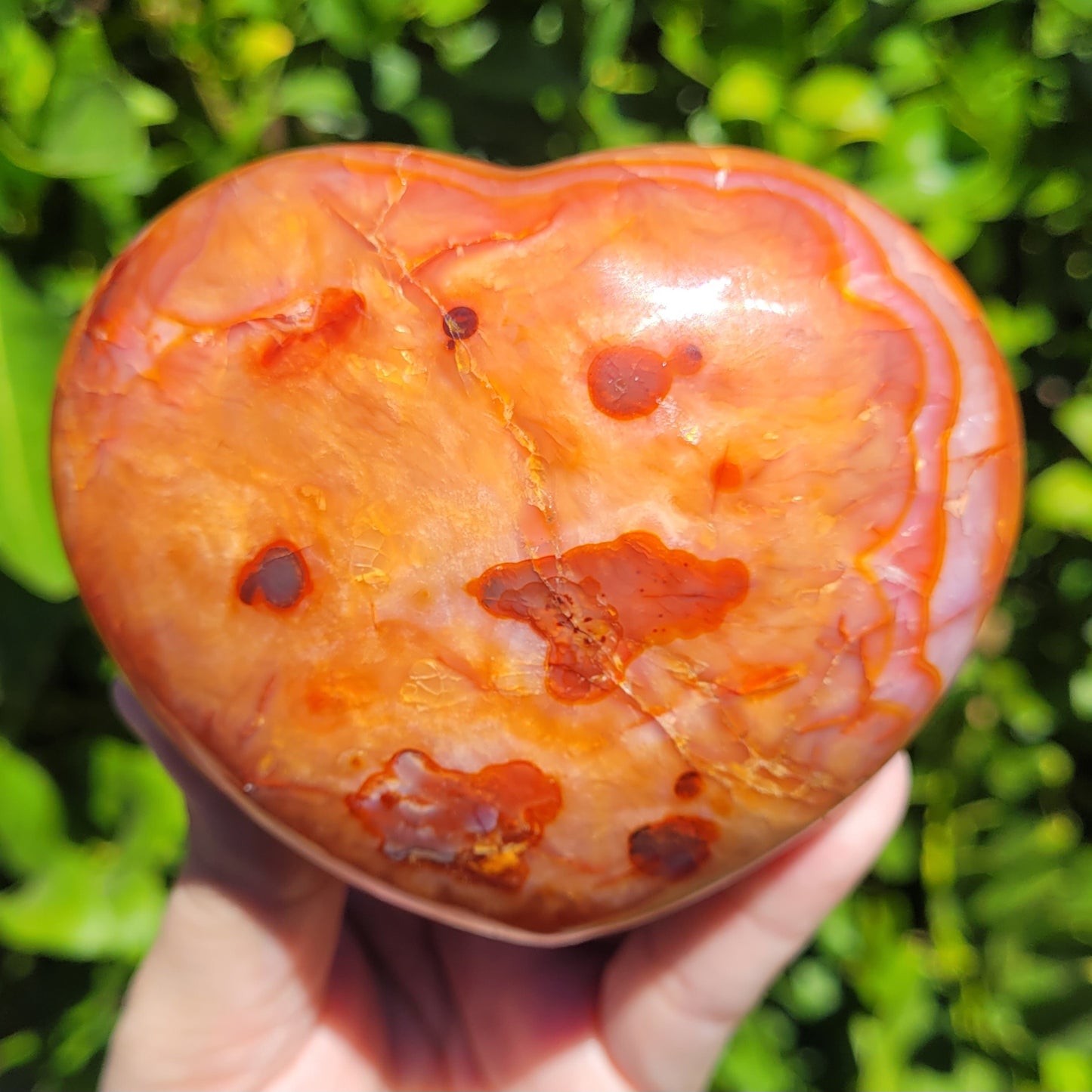 Puffy Carnelian heart crystal