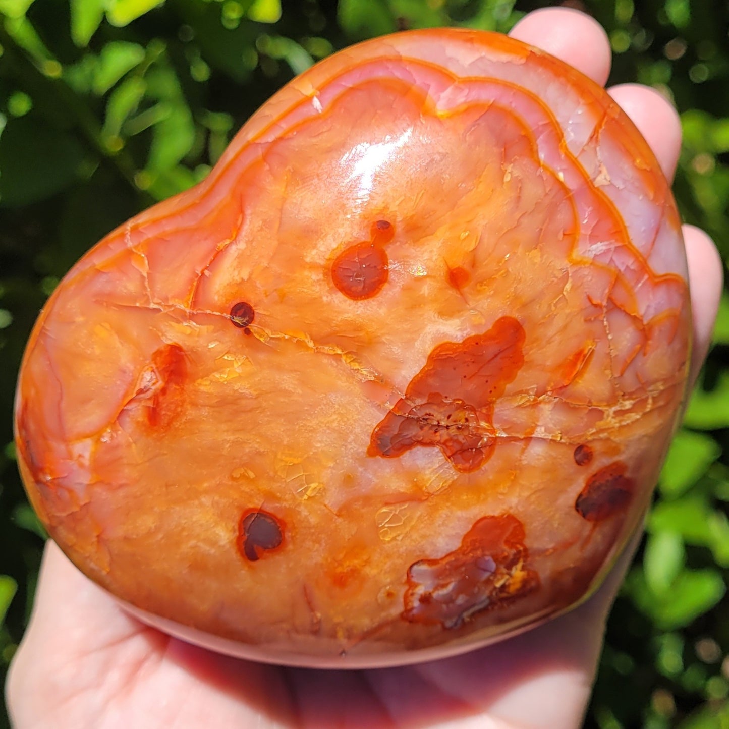 Puffy Carnelian heart crystal