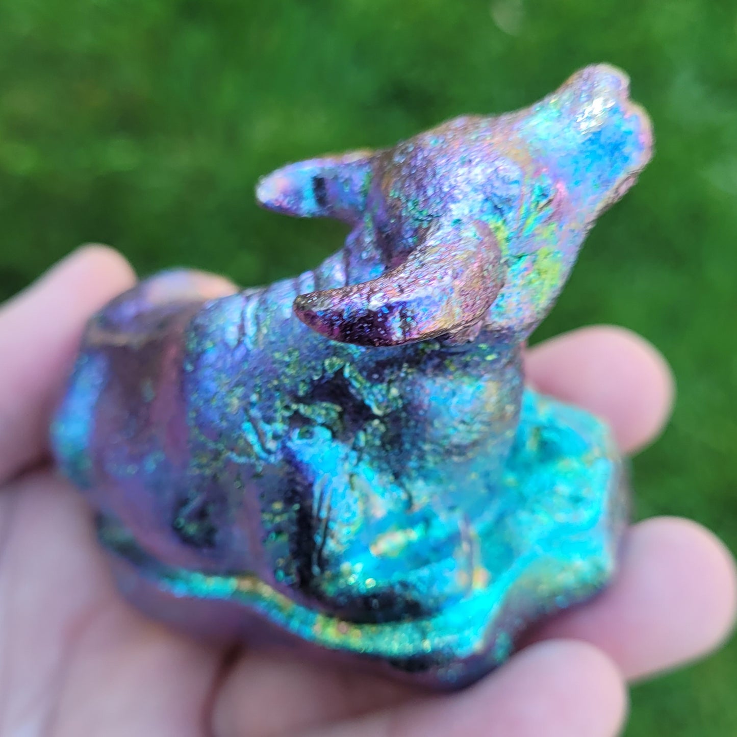 Bismuth Bull in Purple Blue, by The Bismuth Smith, Taurus Gift, 3.5" x 2.1"