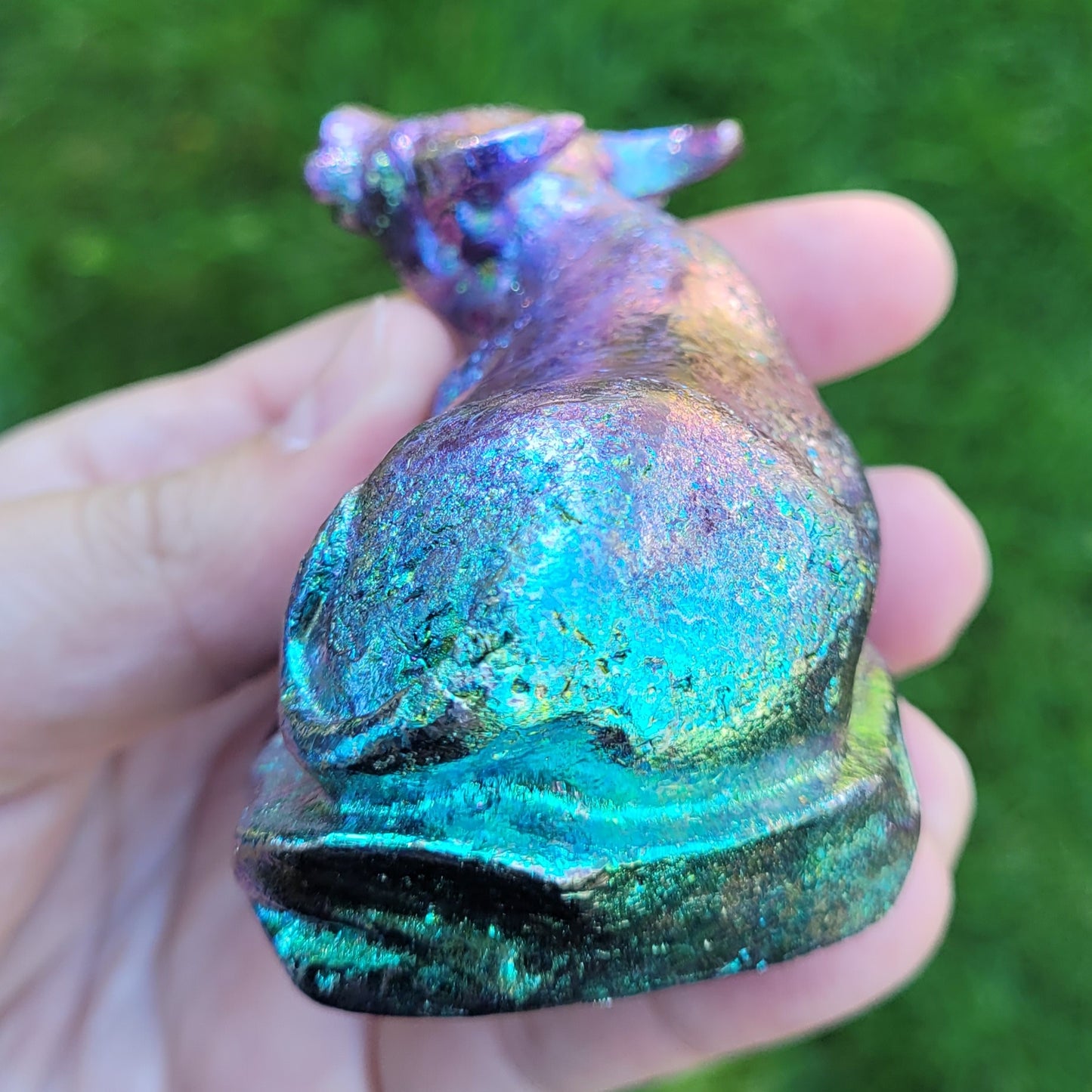 Bismuth Bull in Purple Blue