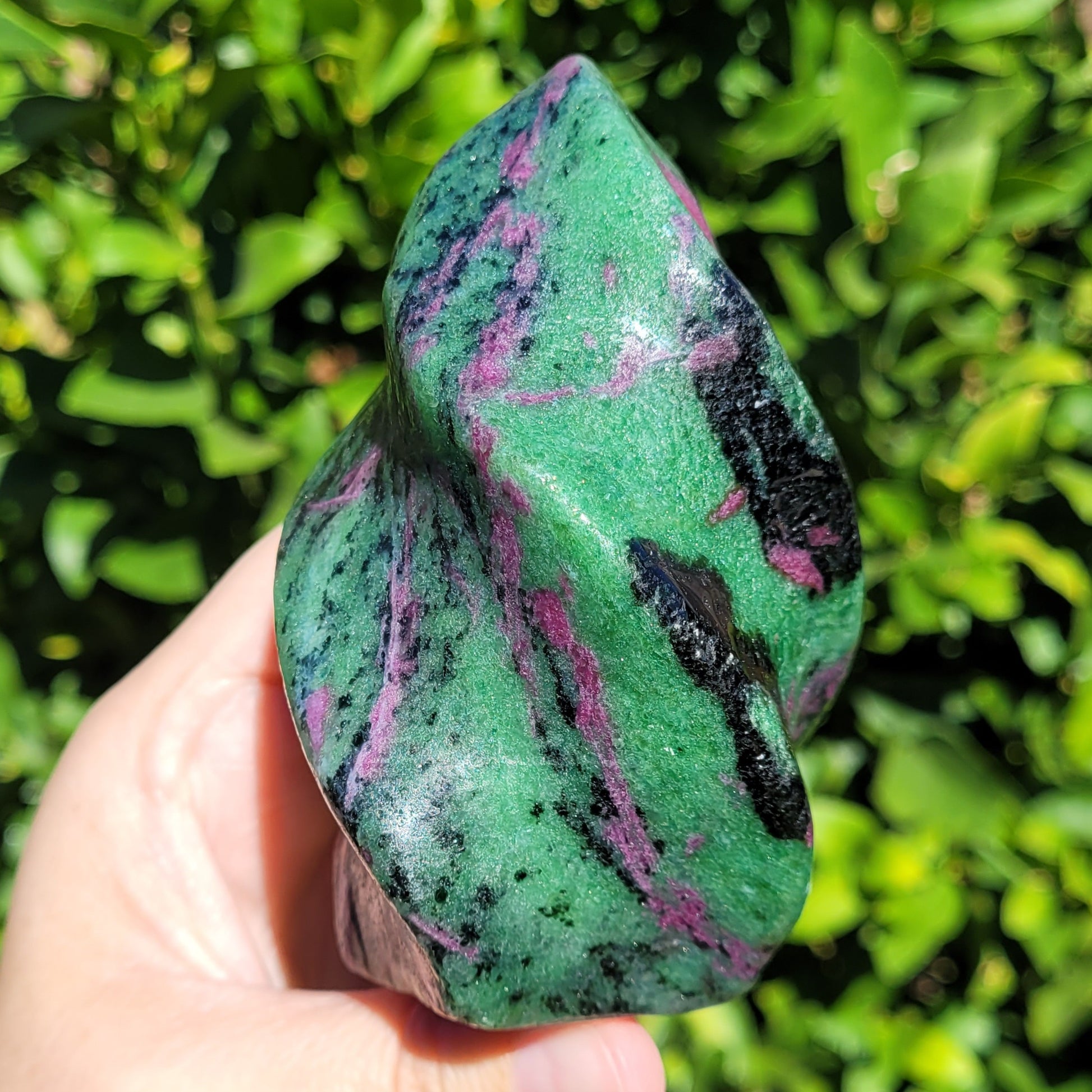 Ruby in Zoisite Crystal Flame