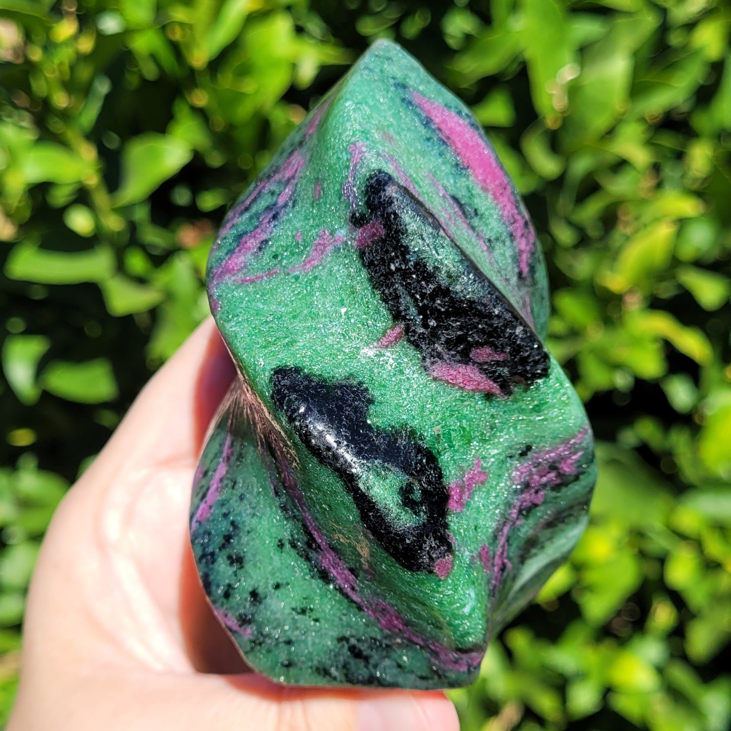 Ruby in Zoisite Crystal Flame