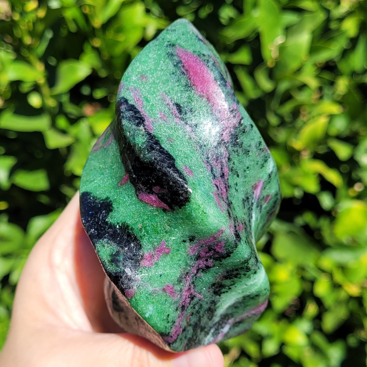 Ruby in Zoisite Crystal Flame