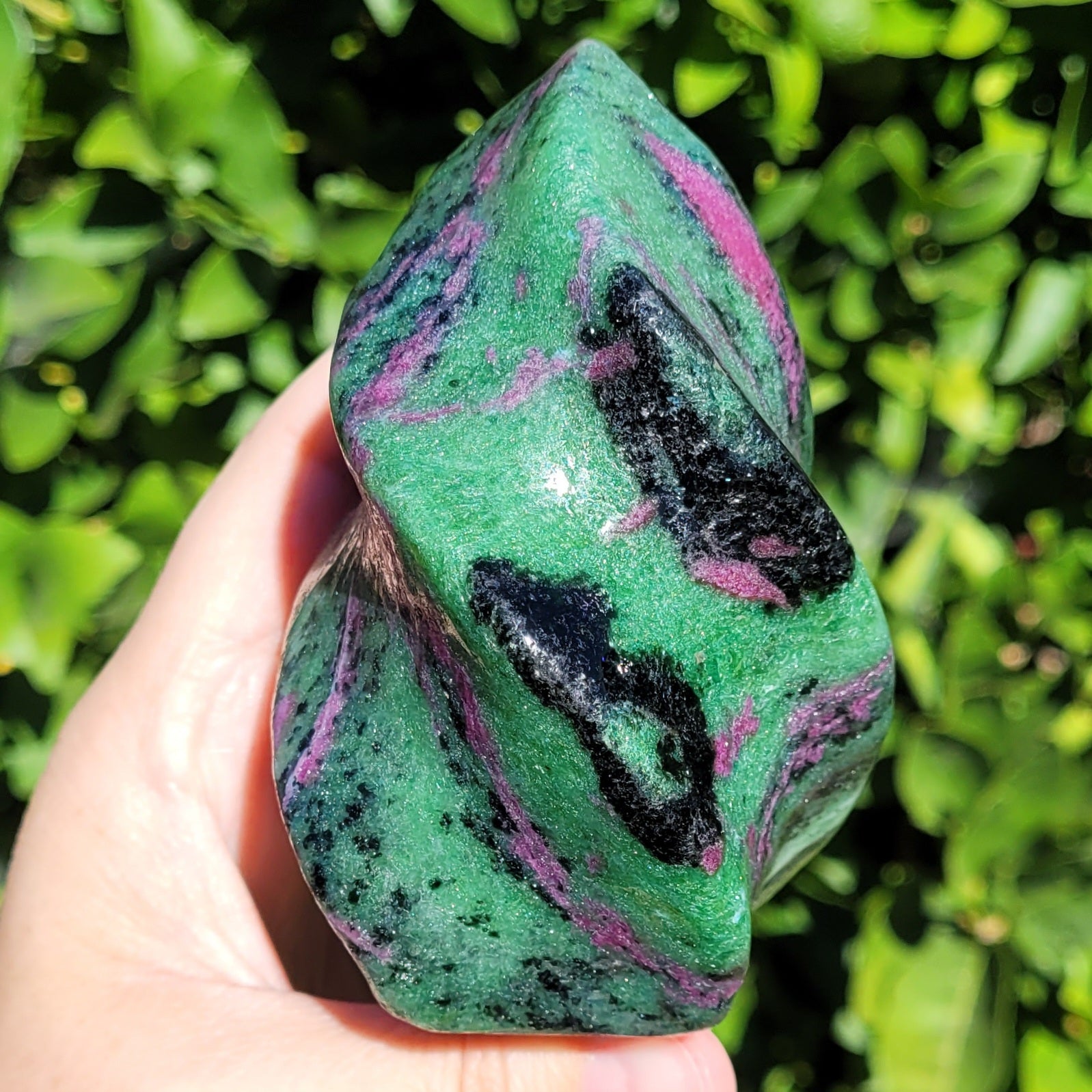 Ruby in Zoisite Crystal Flame