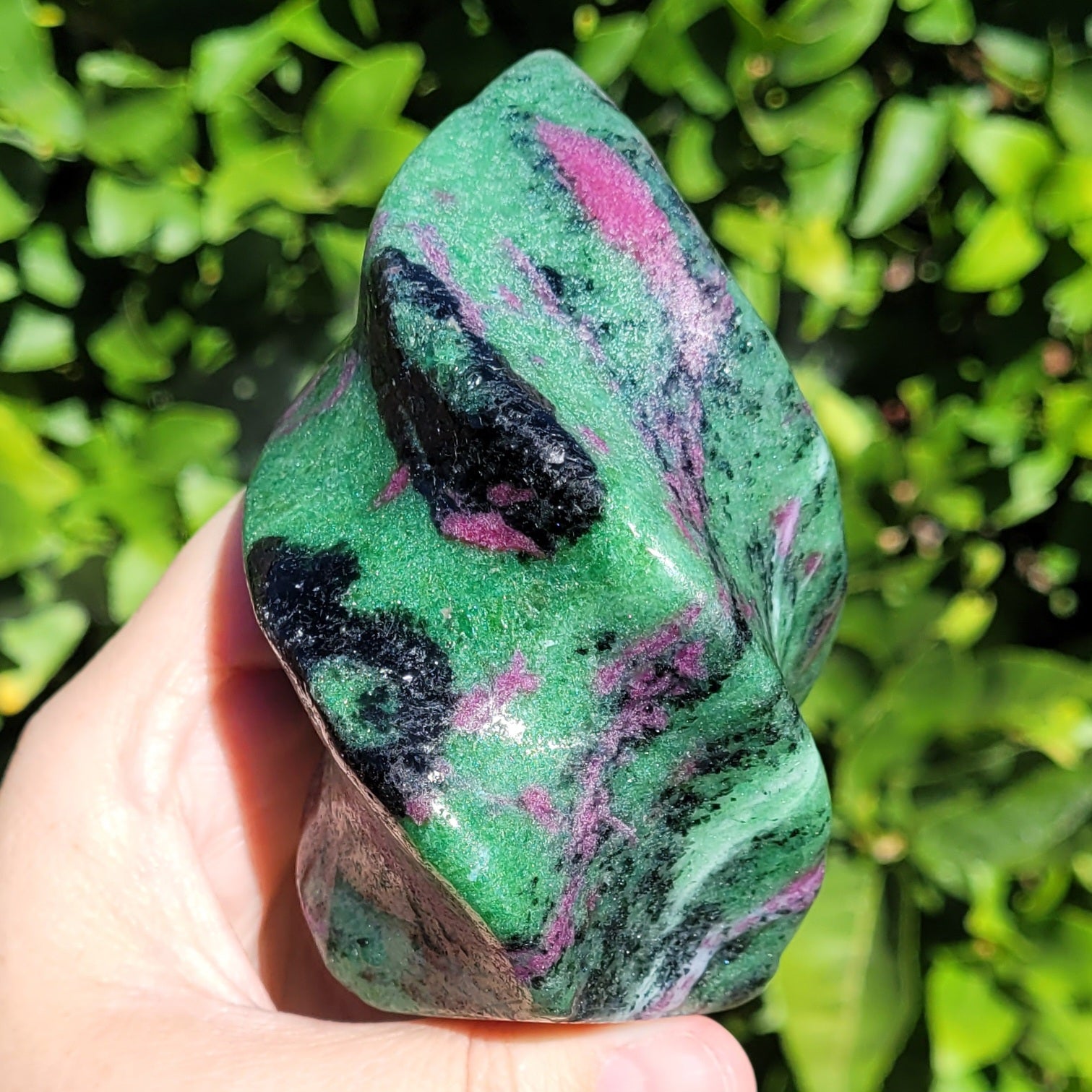 Ruby in Zoisite Crystal Flame