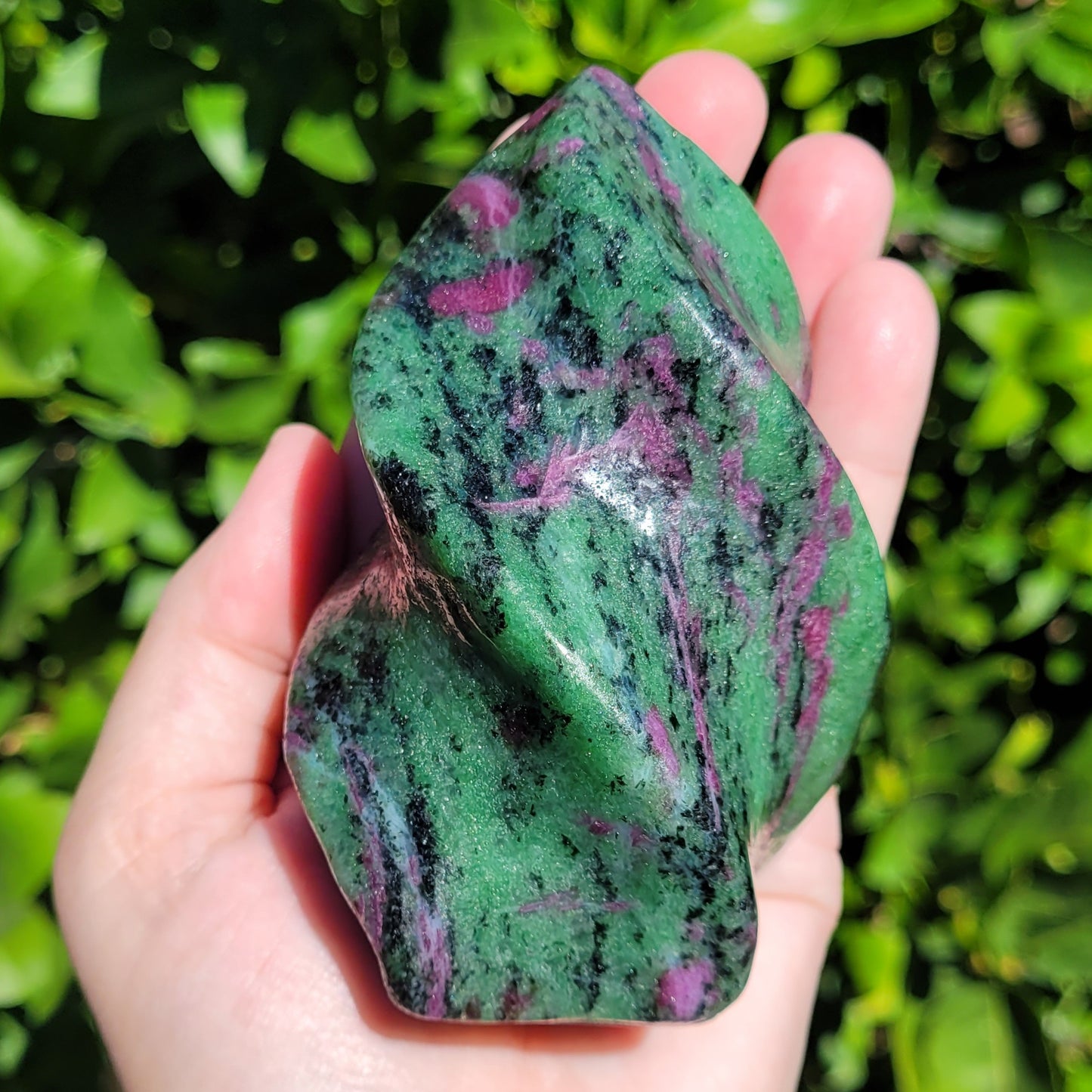 Ruby in Zoisite Crystal Flame