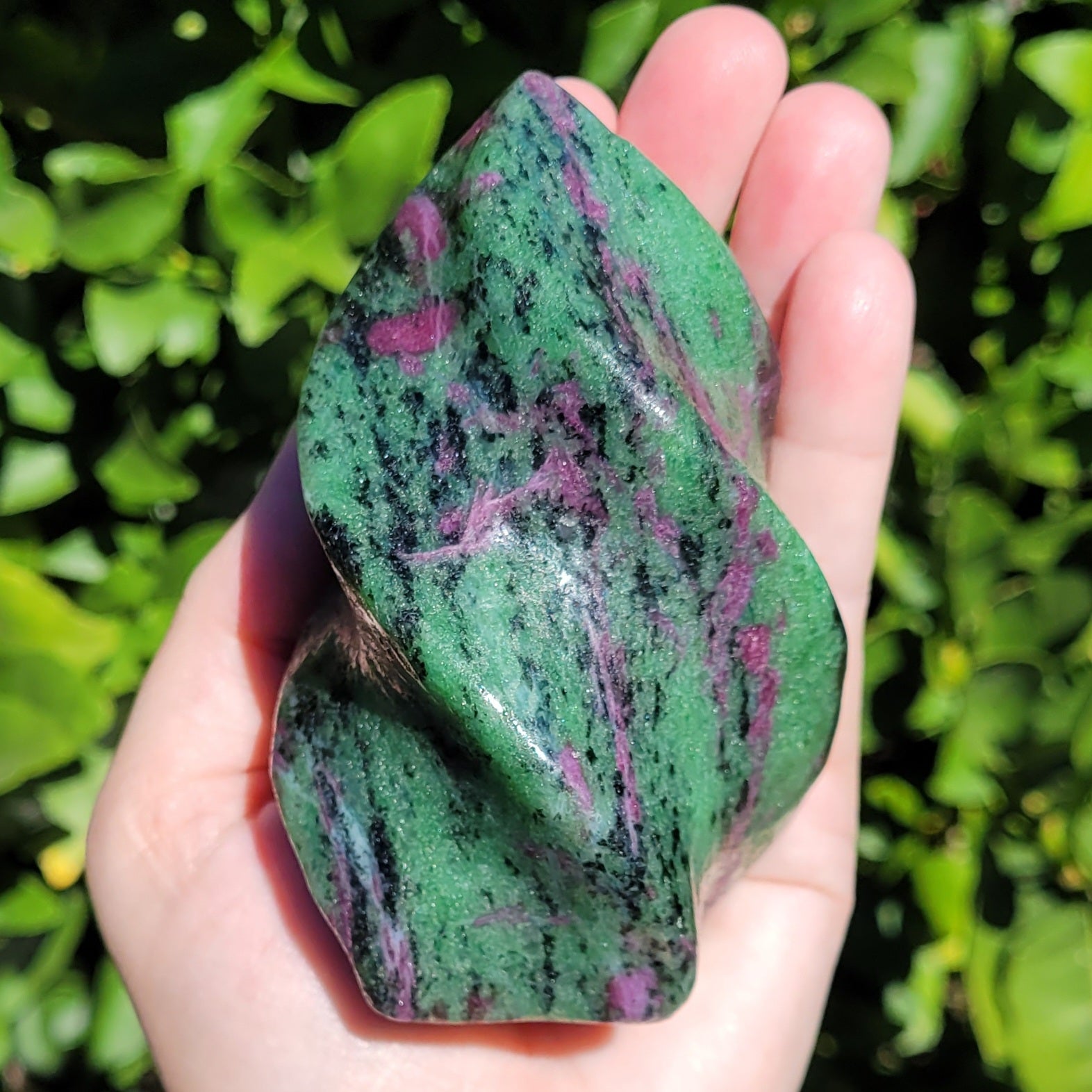 Ruby in Zoisite Crystal Flame