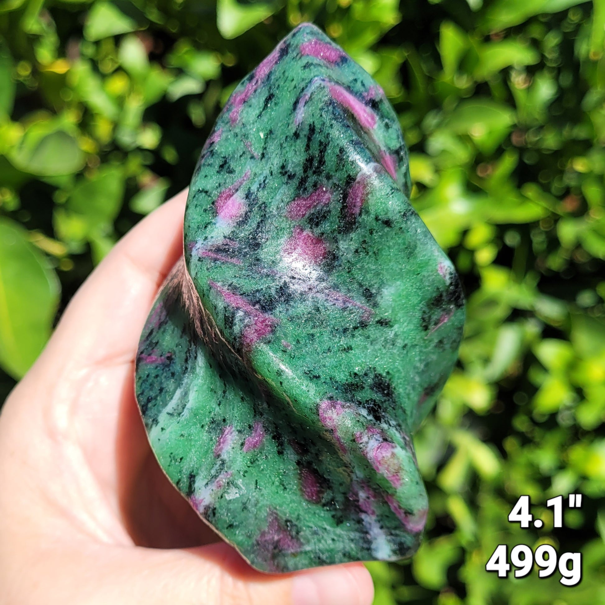 Ruby in Zoisite Crystal Flame