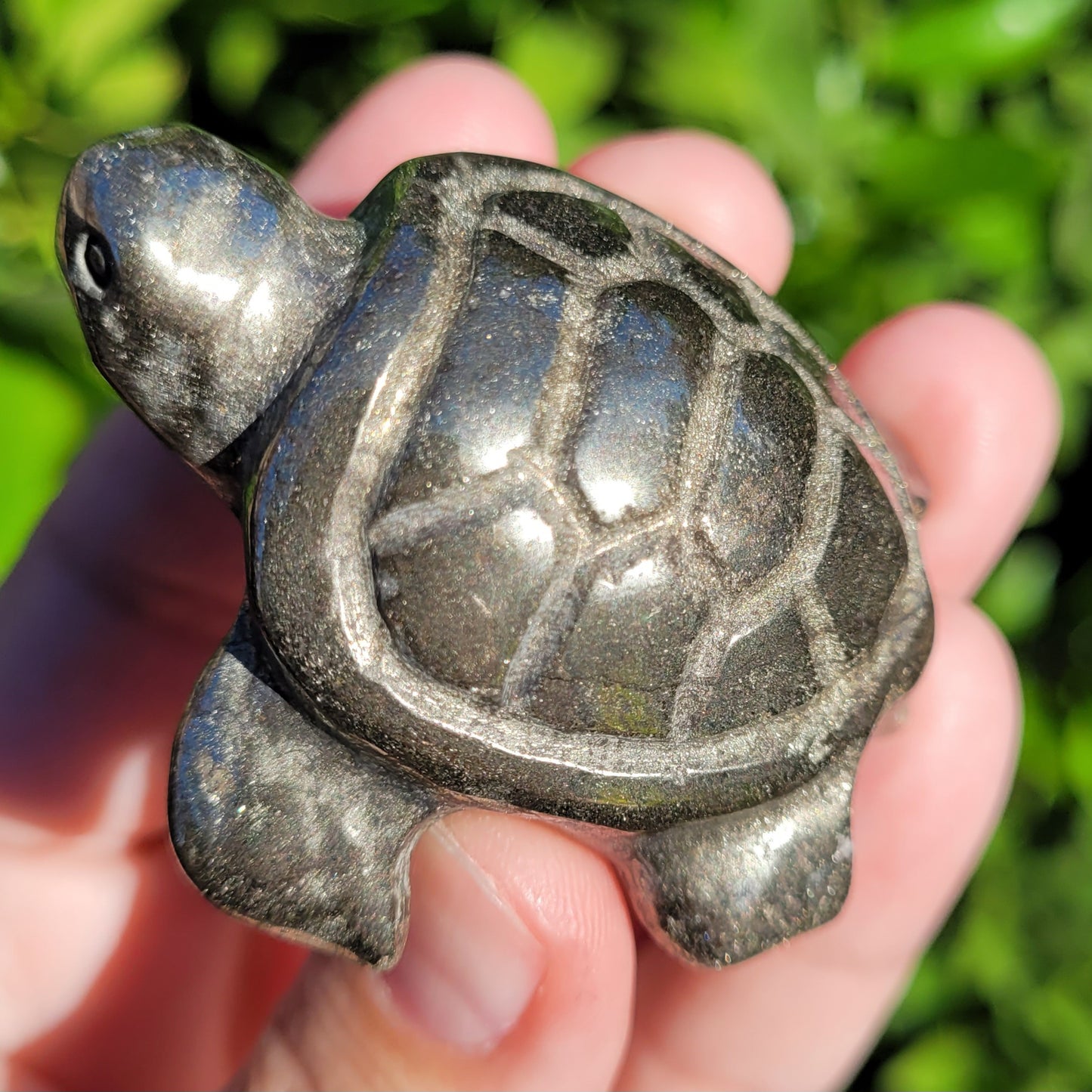 Gold turtle crystal