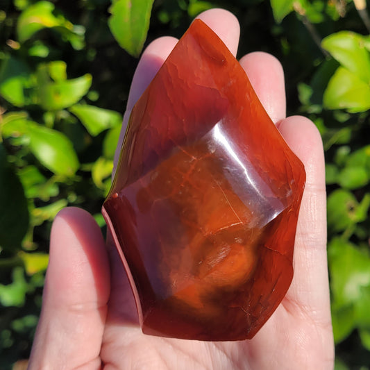 Carnelian crystal flame