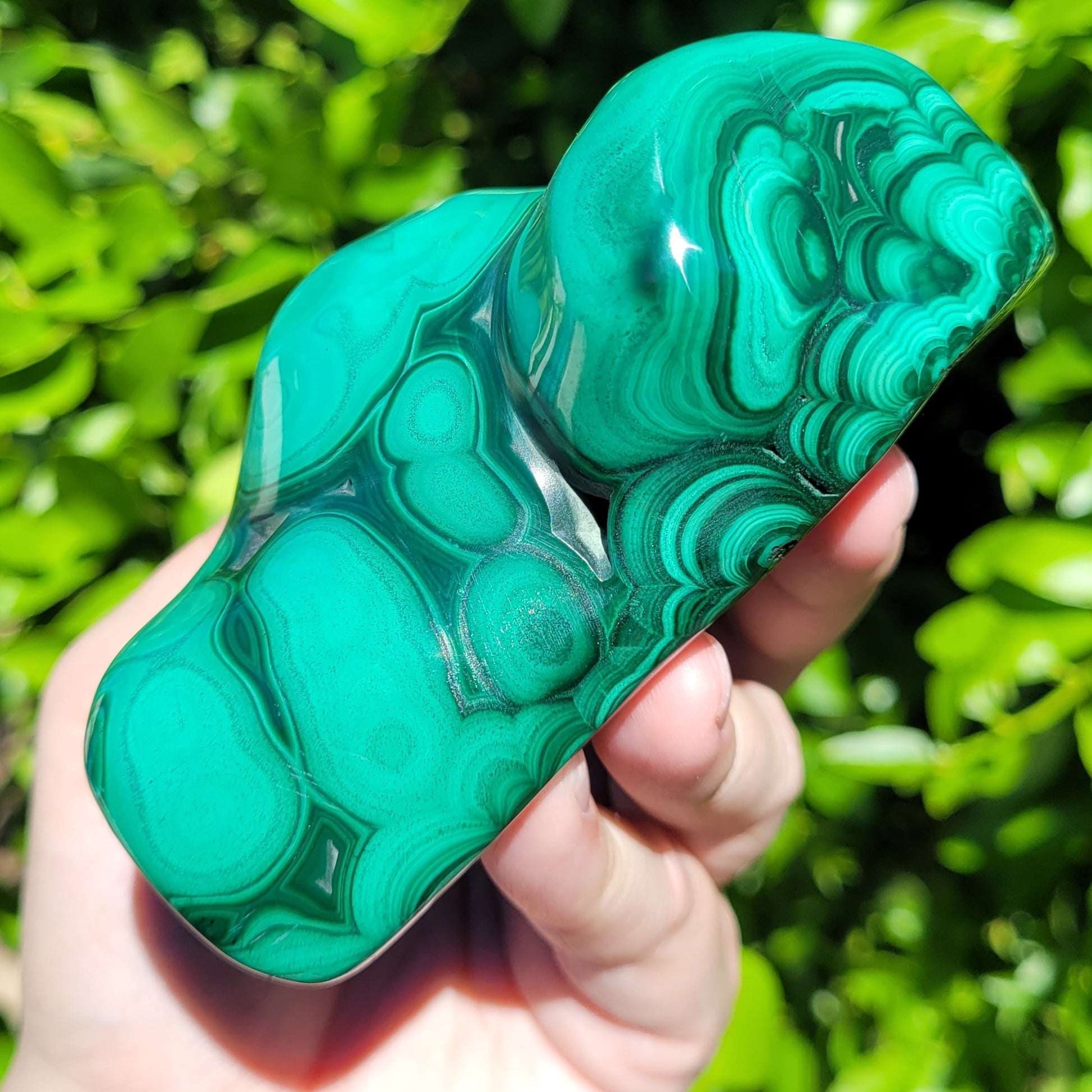 Malachite crystal specimen