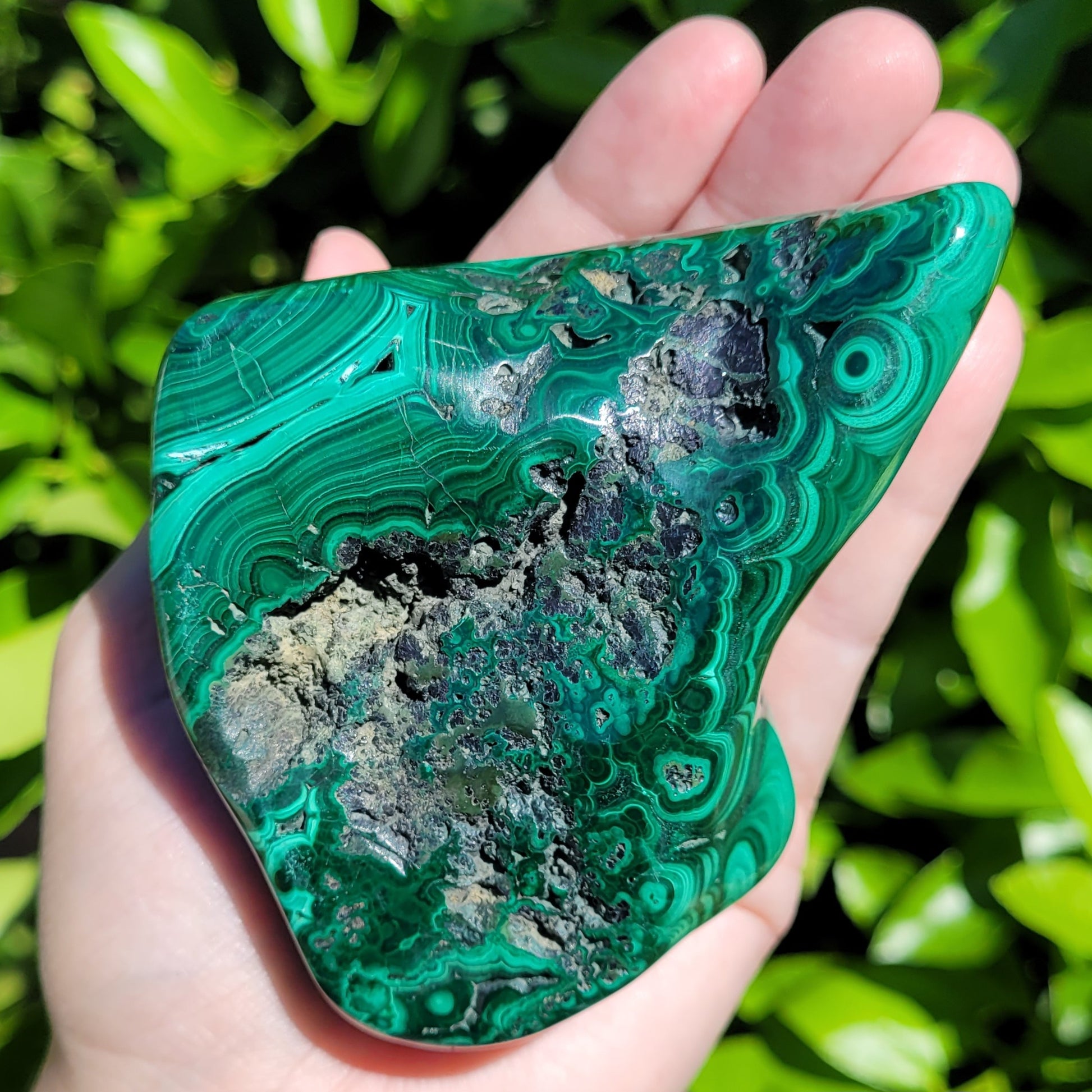 Malachite crystal specimen