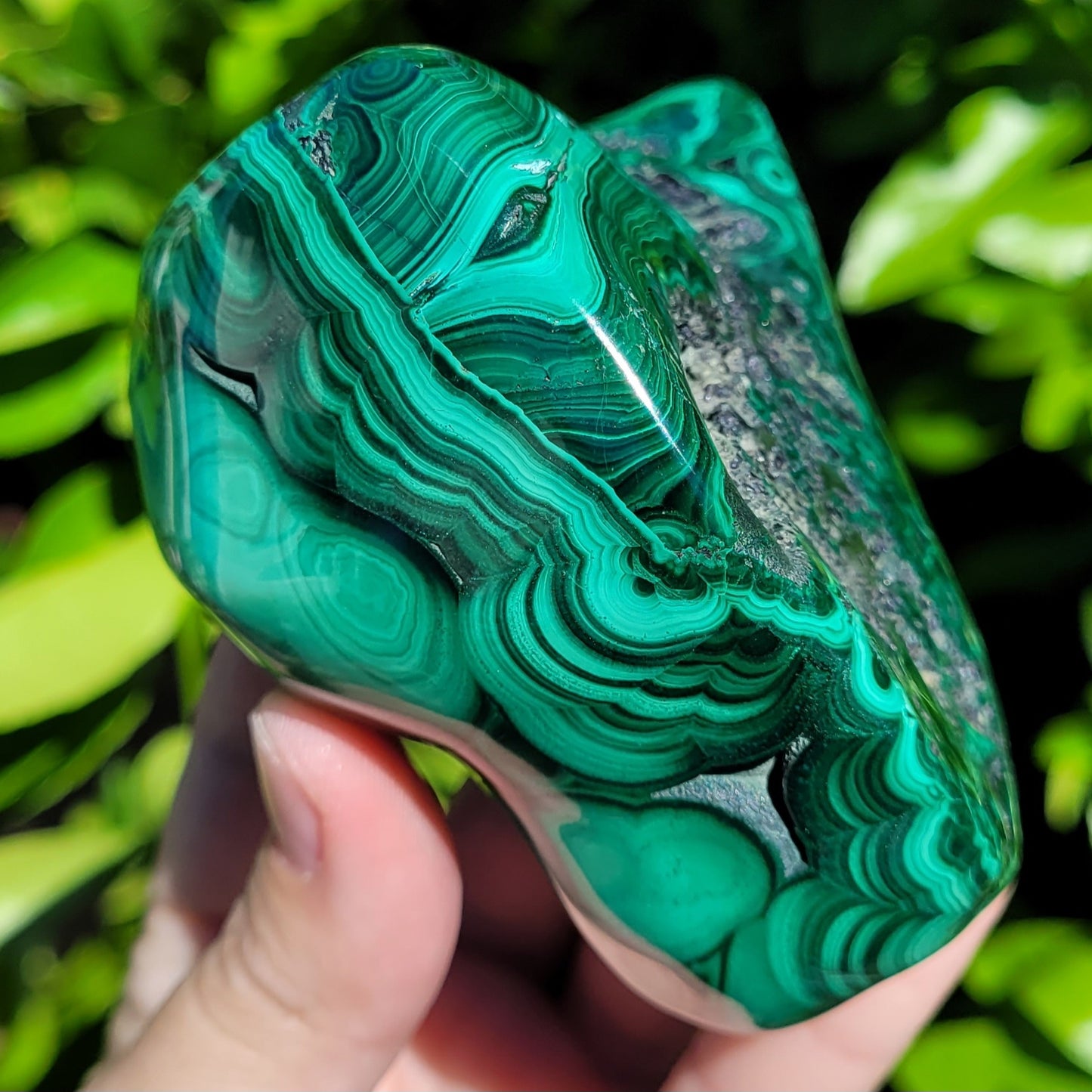 Malachite crystal specimen