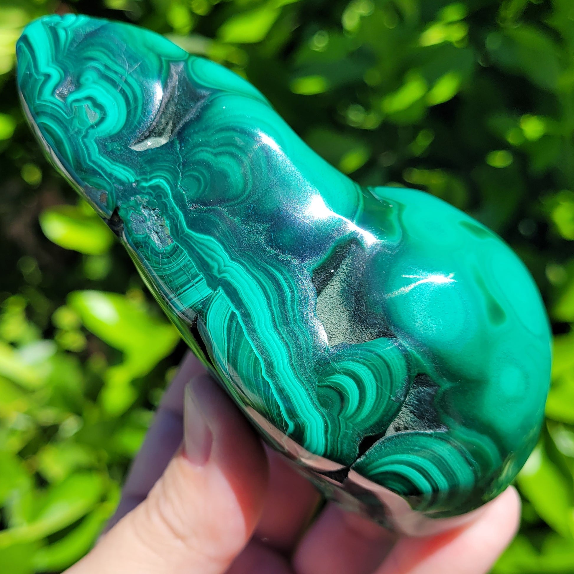 Malachite crystal specimen