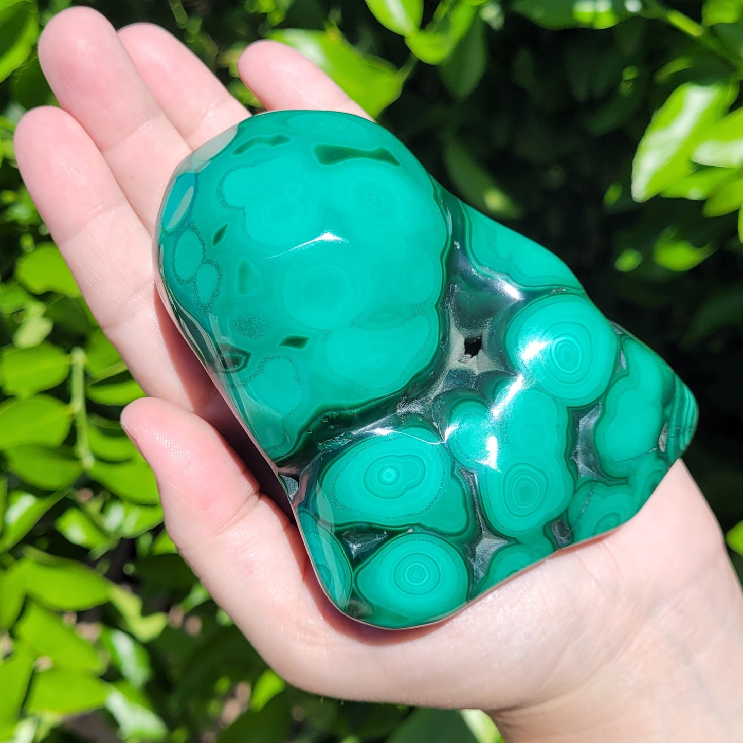 Malachite crystal specimen