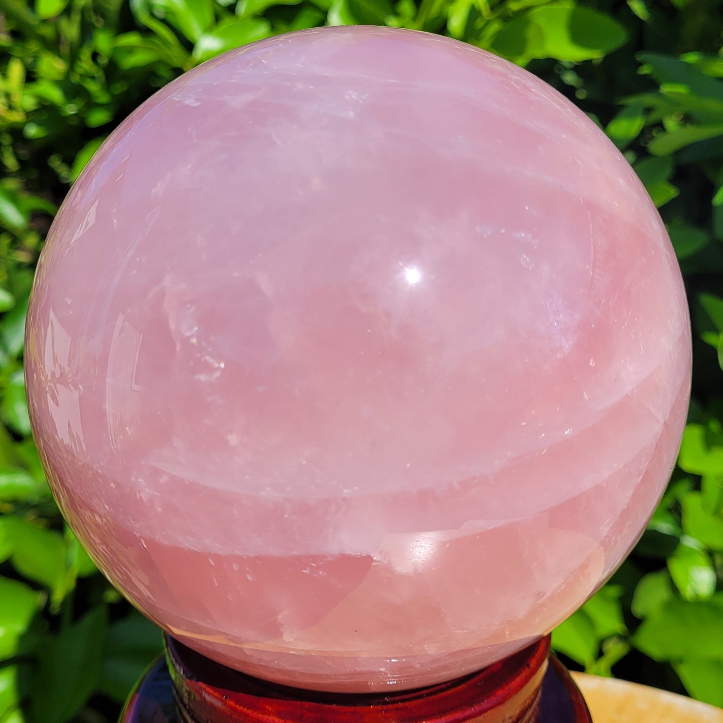 Large pink Rose Quartz Sphere