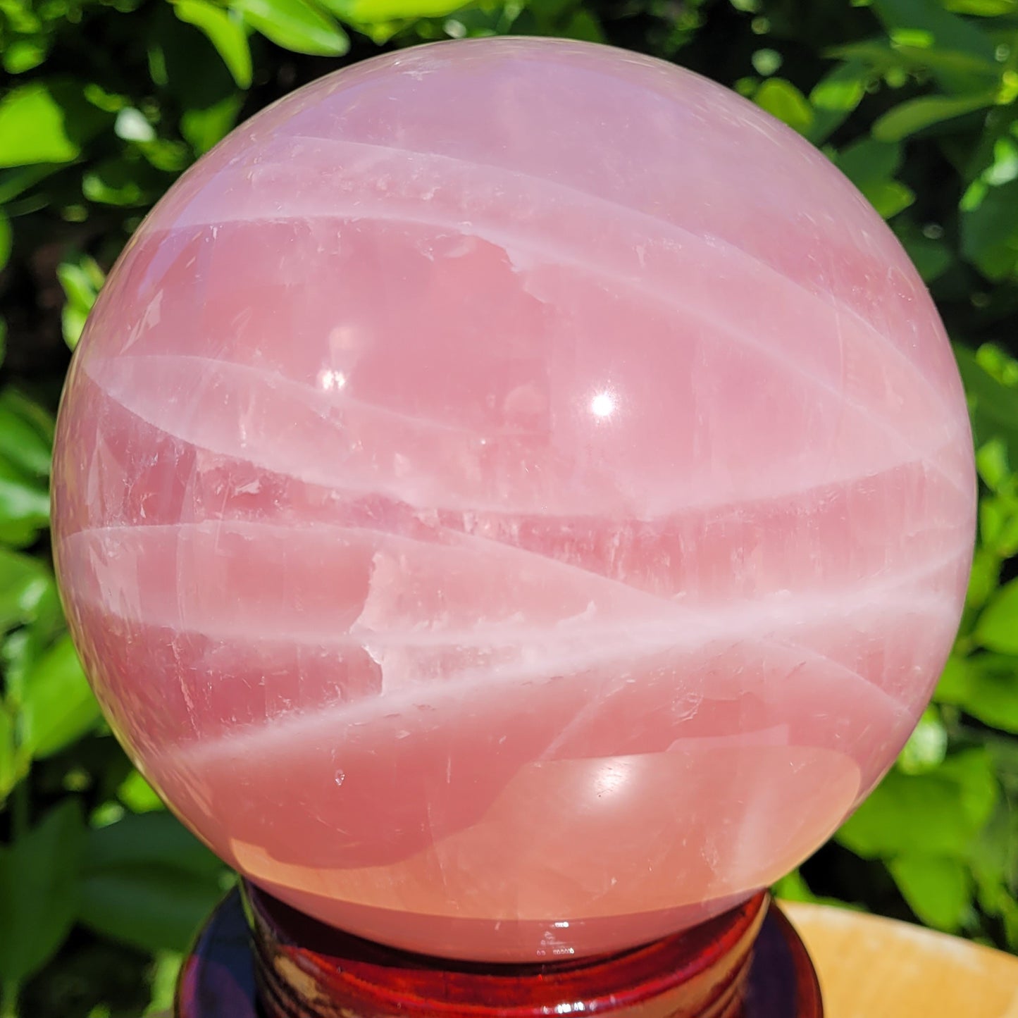 Large pink Rose Quartz Sphere