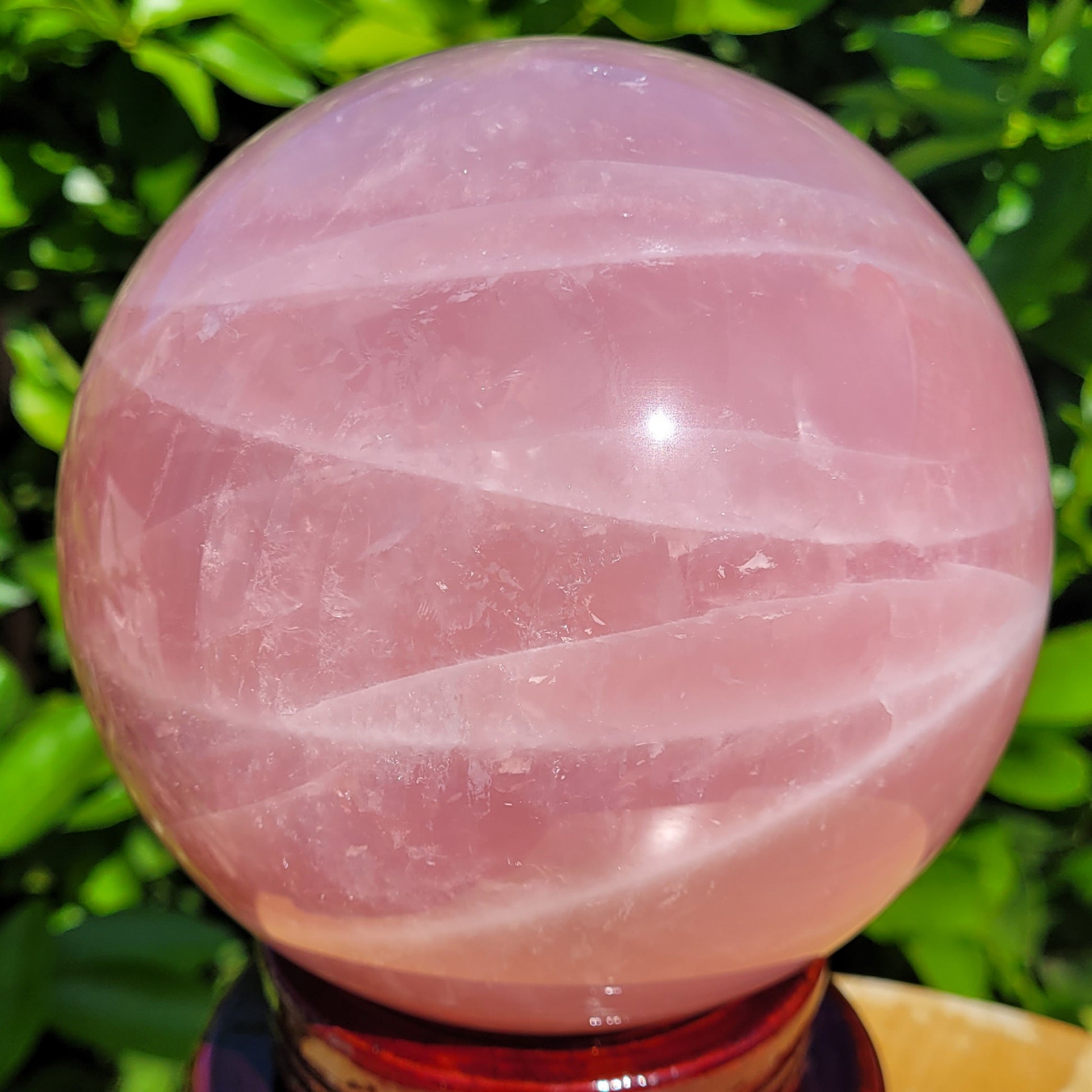 Large pink Rose Quartz Sphere