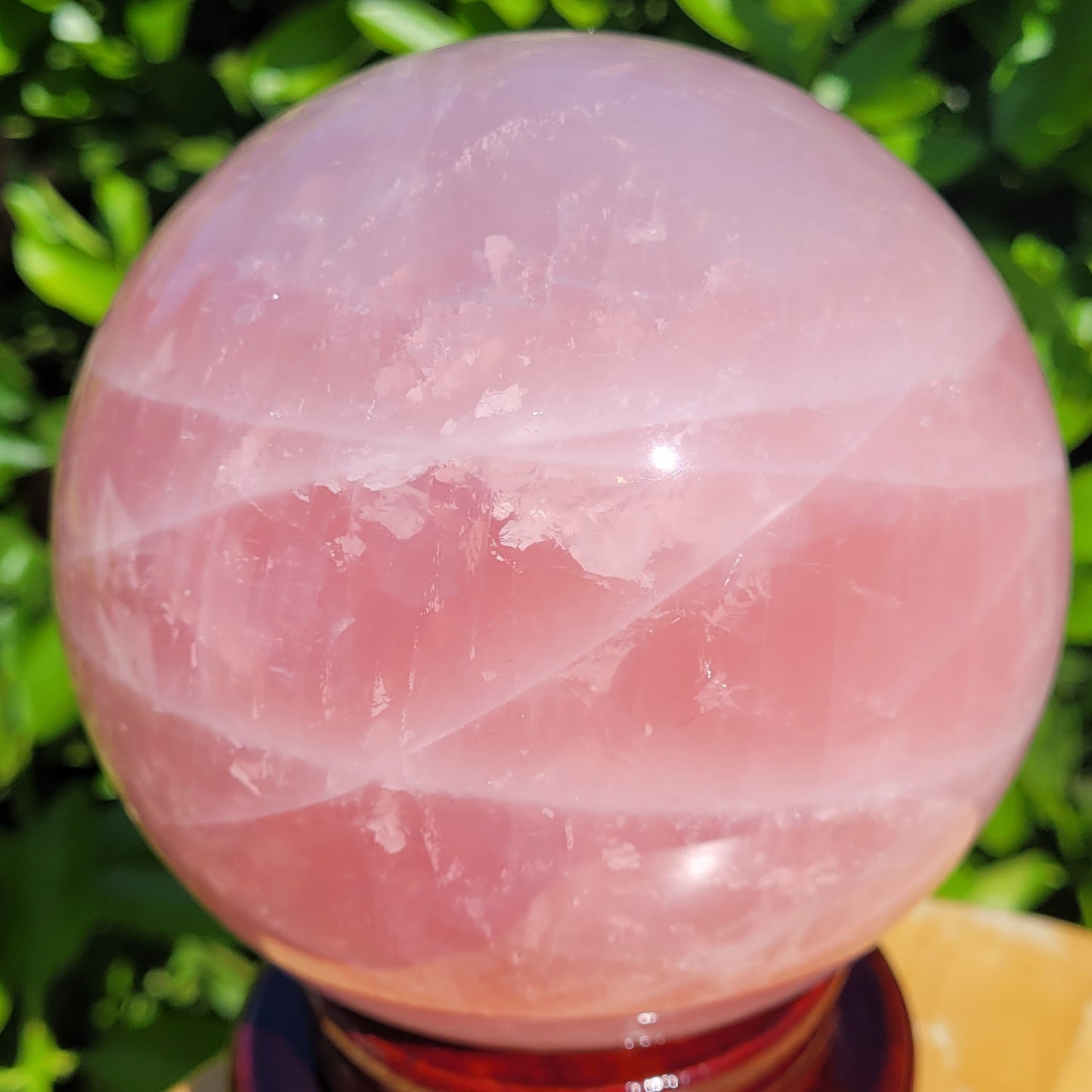 Large pink Rose Quartz Sphere