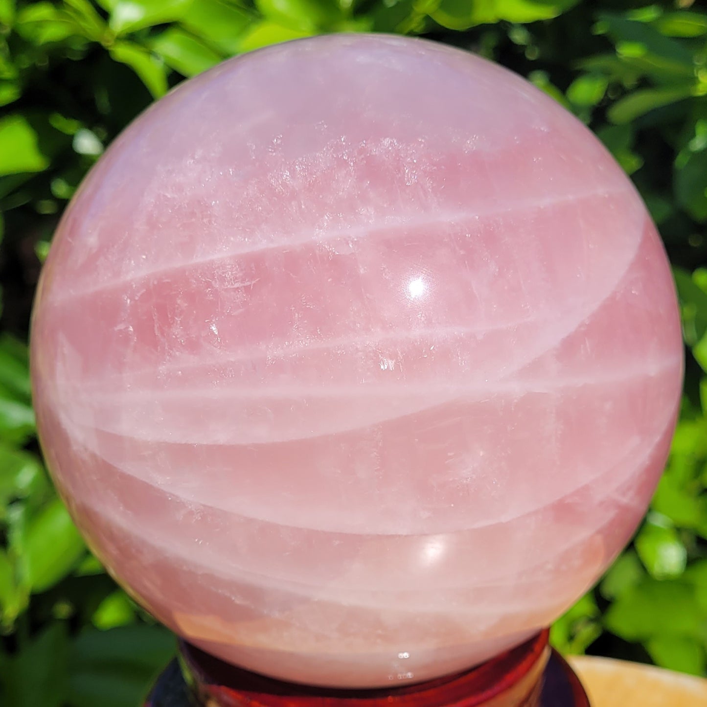 Large pink Rose Quartz Sphere