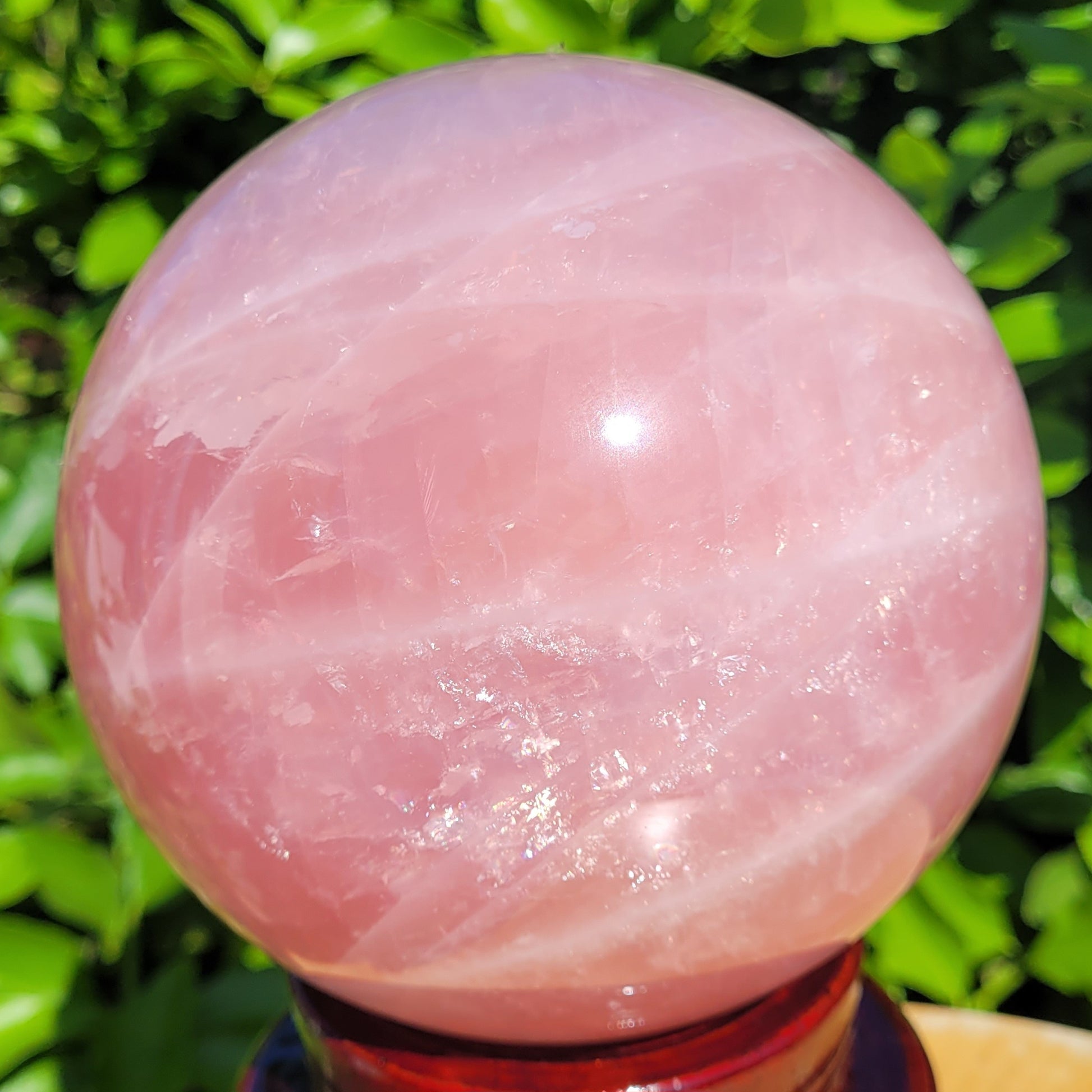 Large pink Rose Quartz Sphere