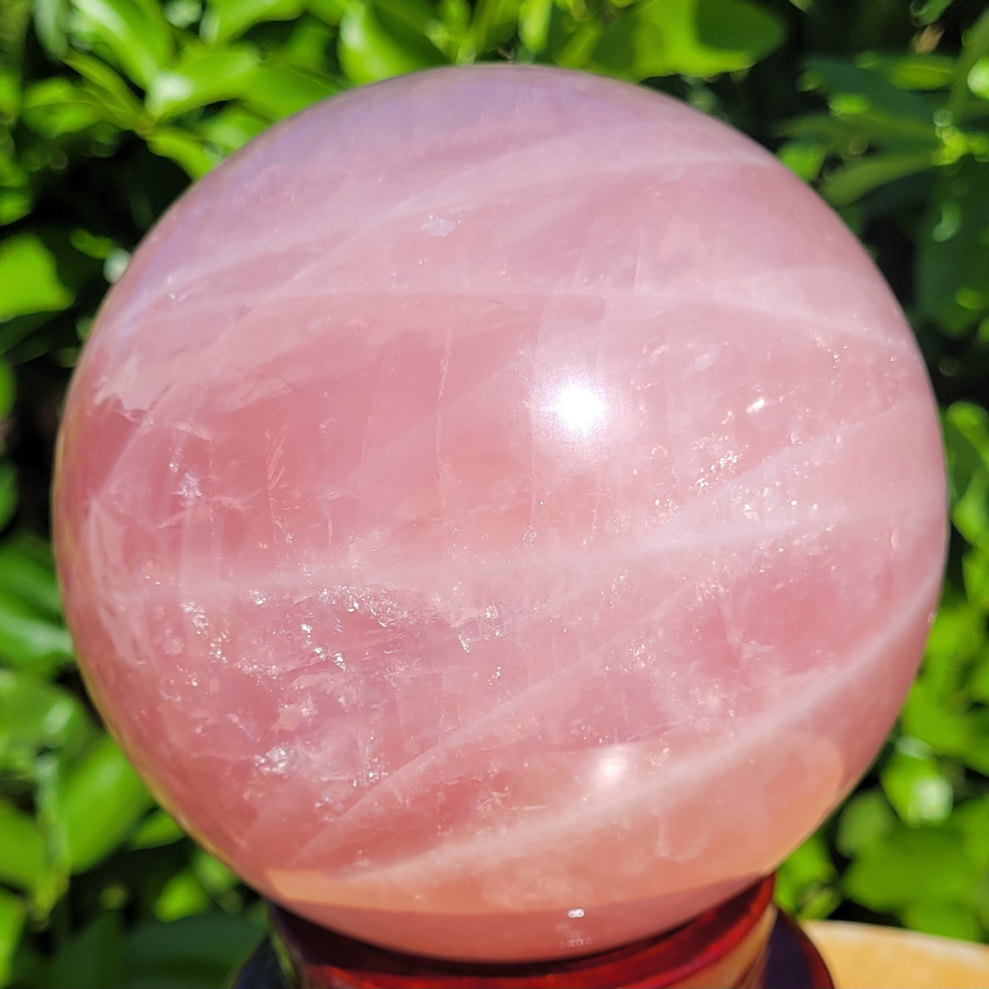 Large pink Rose Quartz Sphere