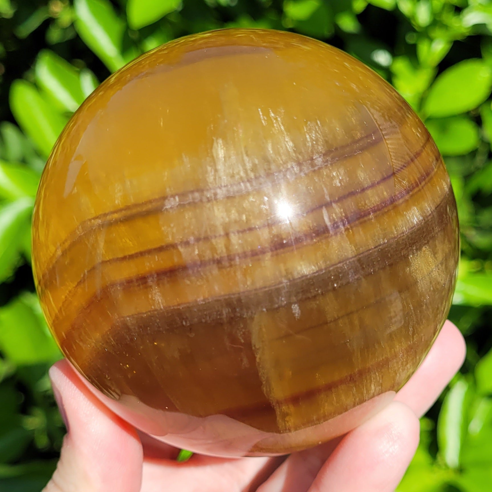 Yellow Fluorite sphere