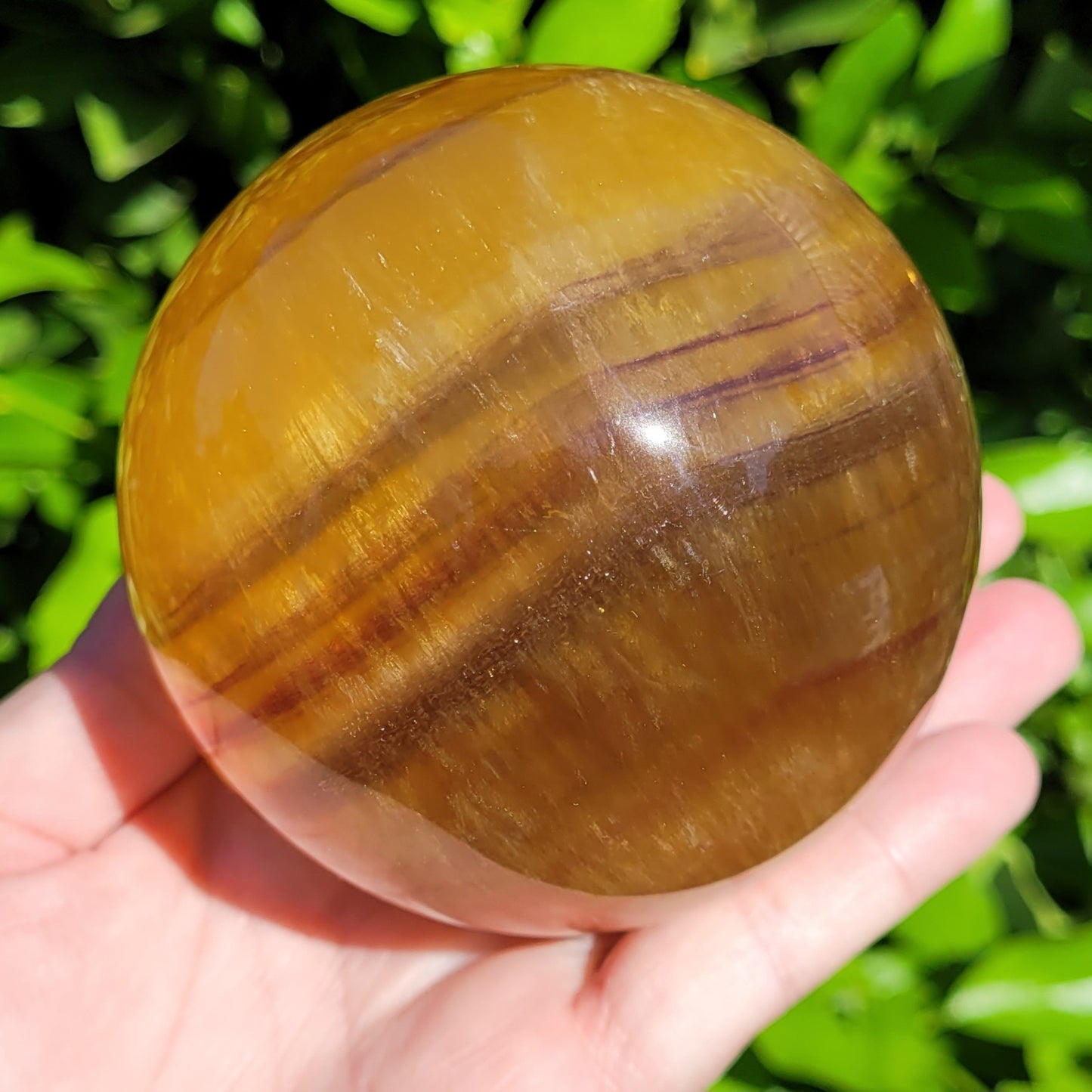 Yellow Fluorite sphere