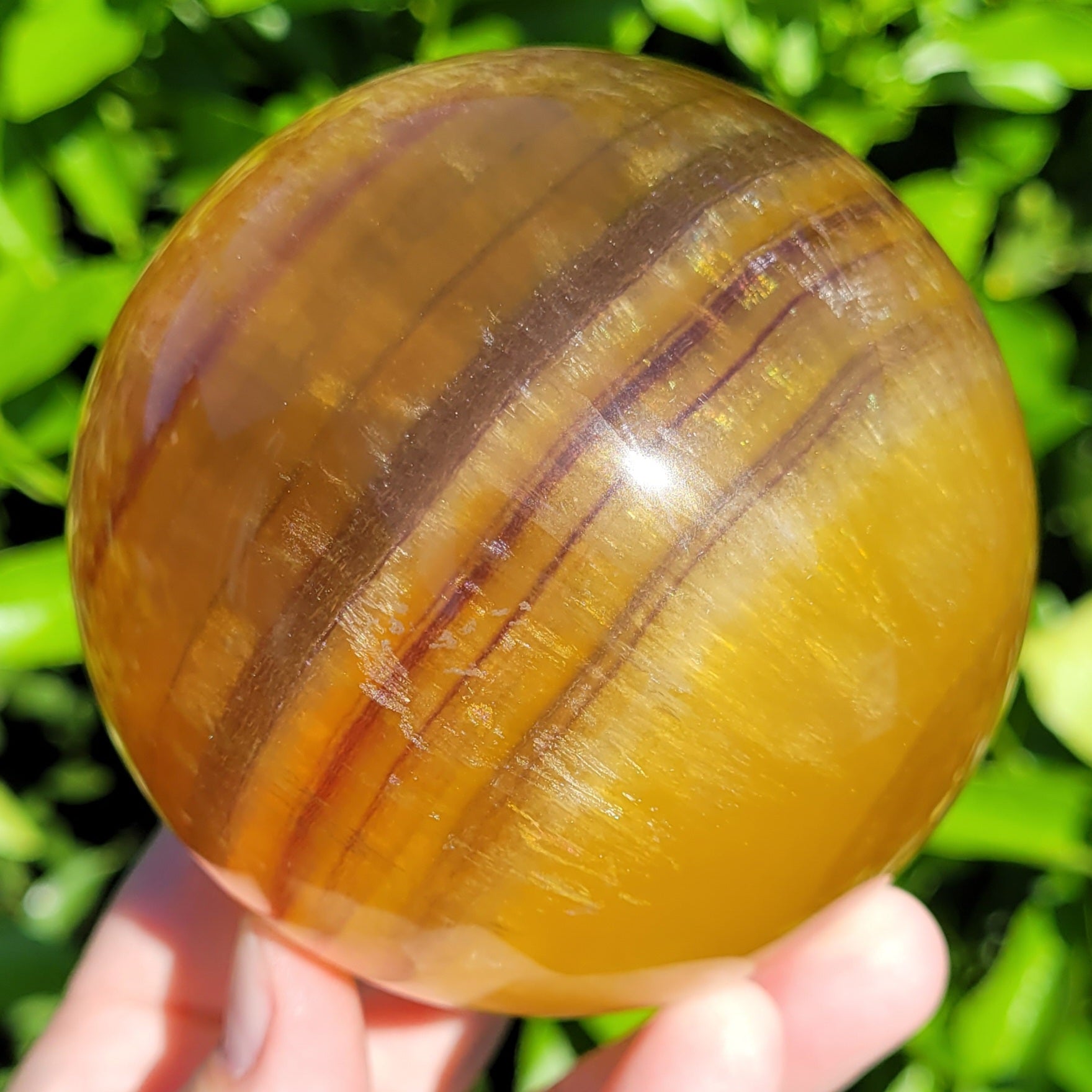 Yellow Fluorite sphere