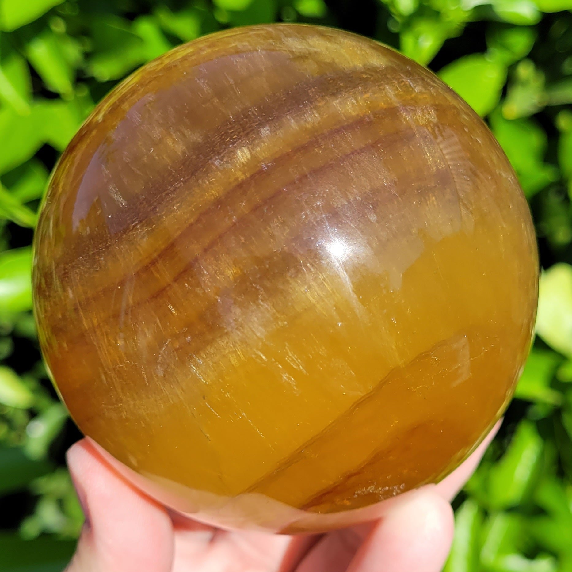 Yellow Fluorite sphere