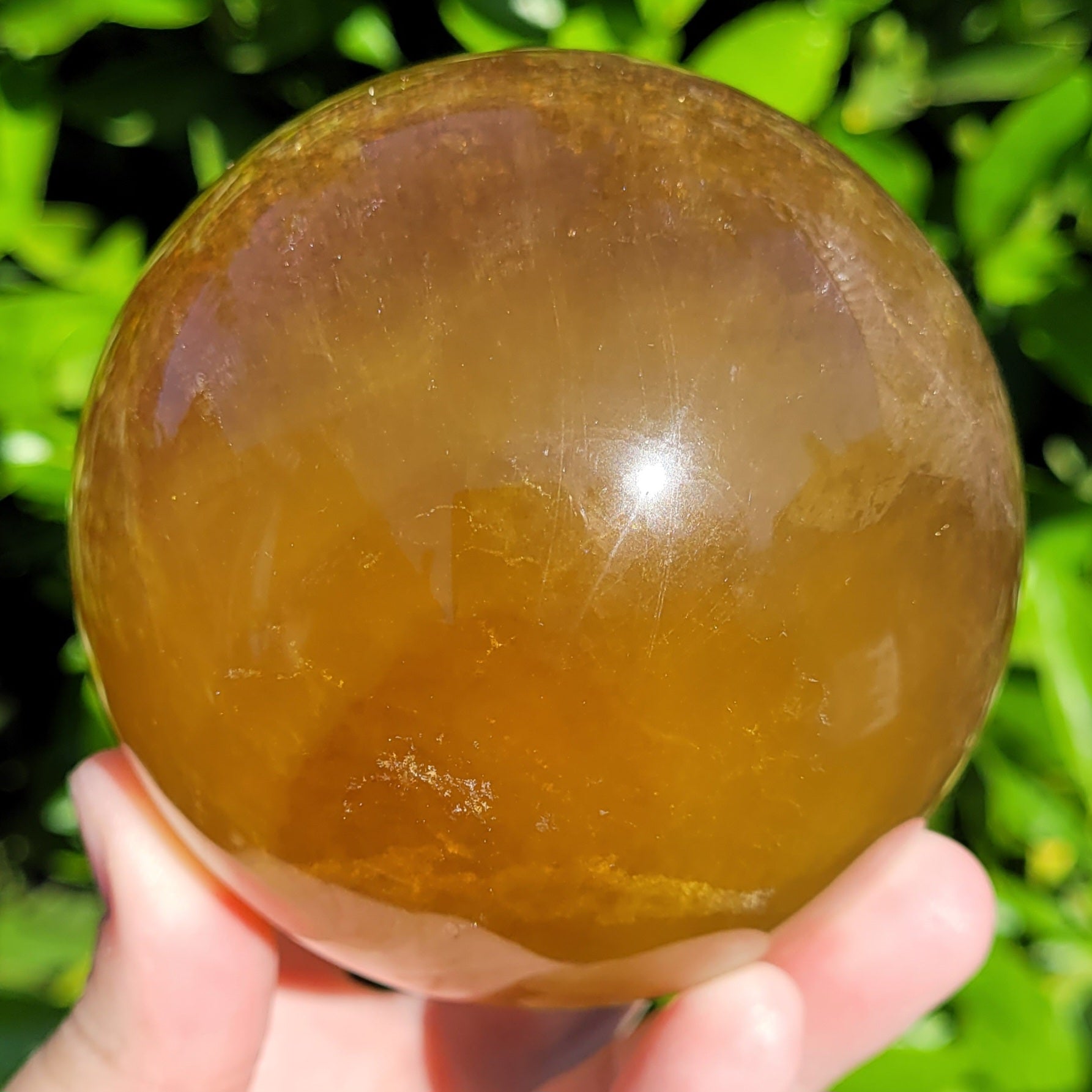 Yellow Fluorite sphere