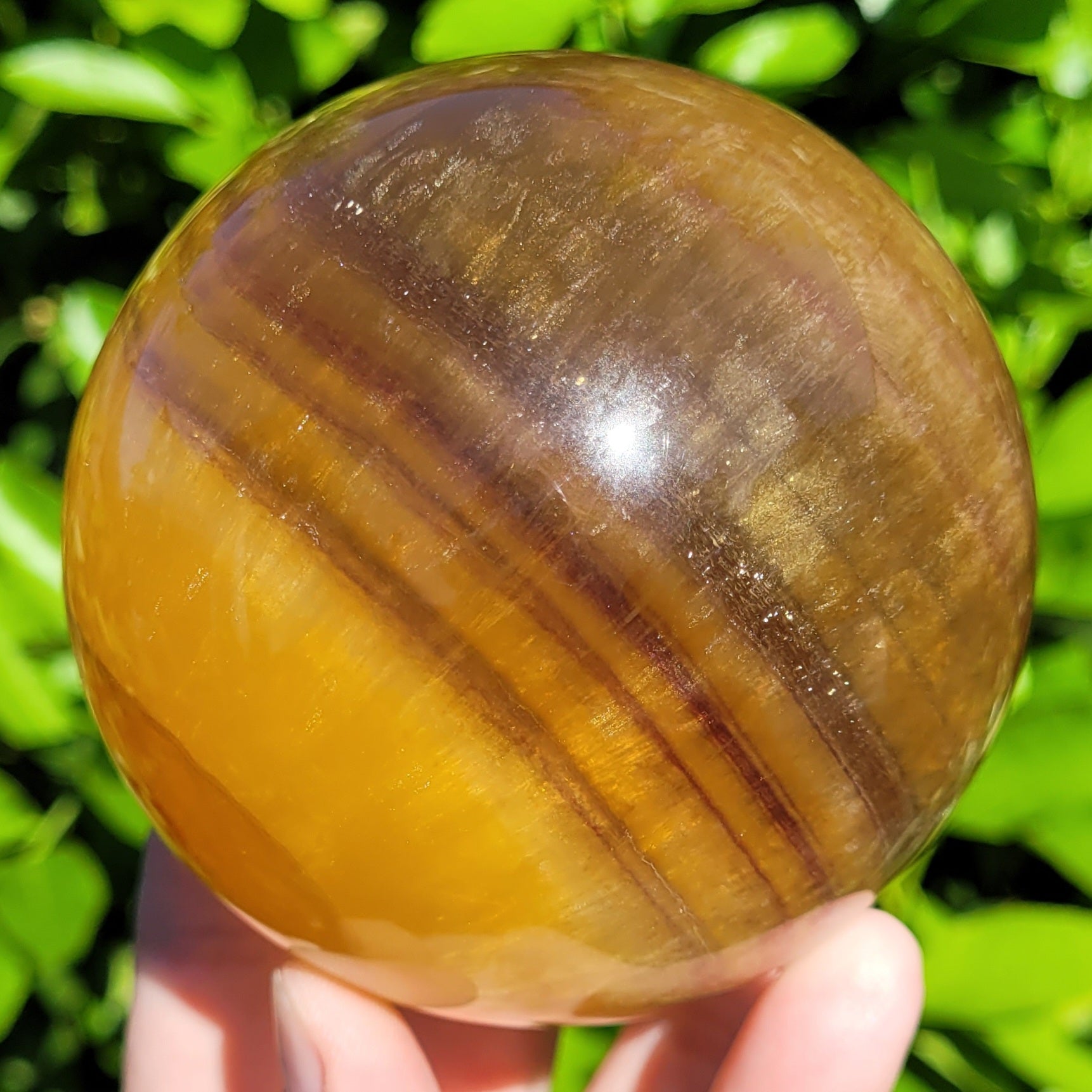 Yellow Fluorite sphere