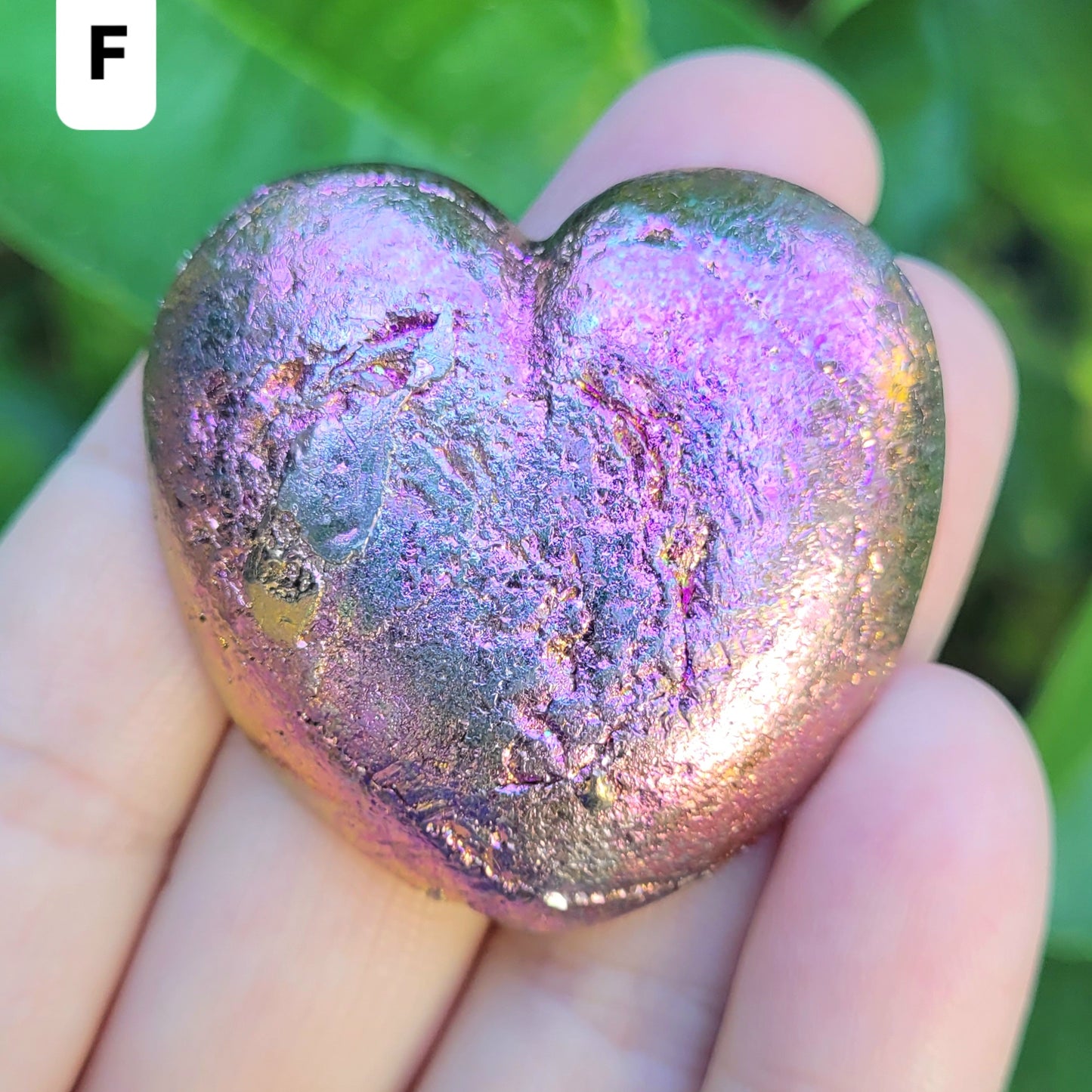 Bismuth Hearts in a Variety of Colors