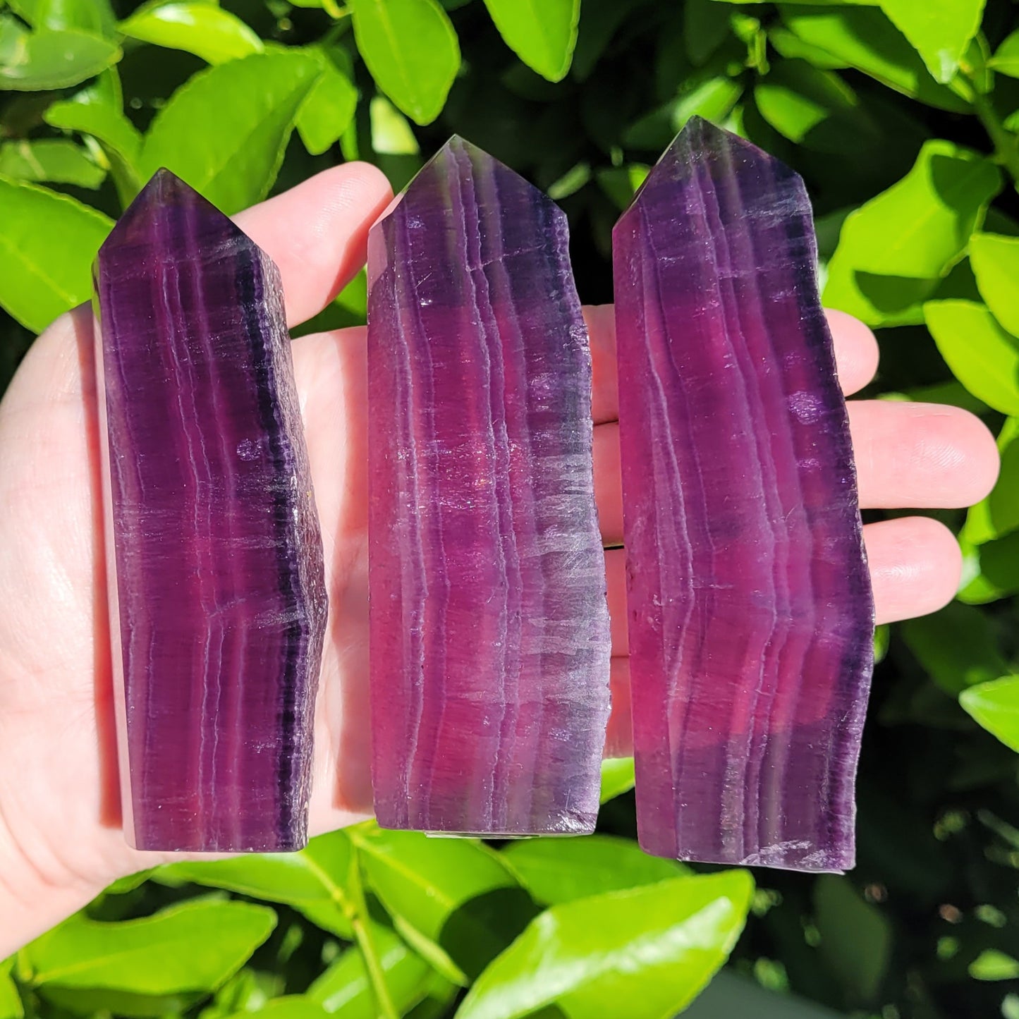 Purple Fluorite Raw Edge Crystal Tower