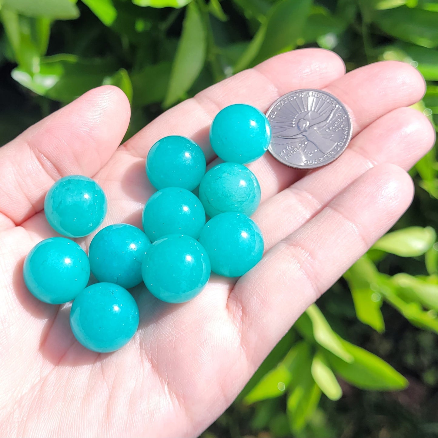 Amazonite Crystal Mini Crystal Sphere, 16mm