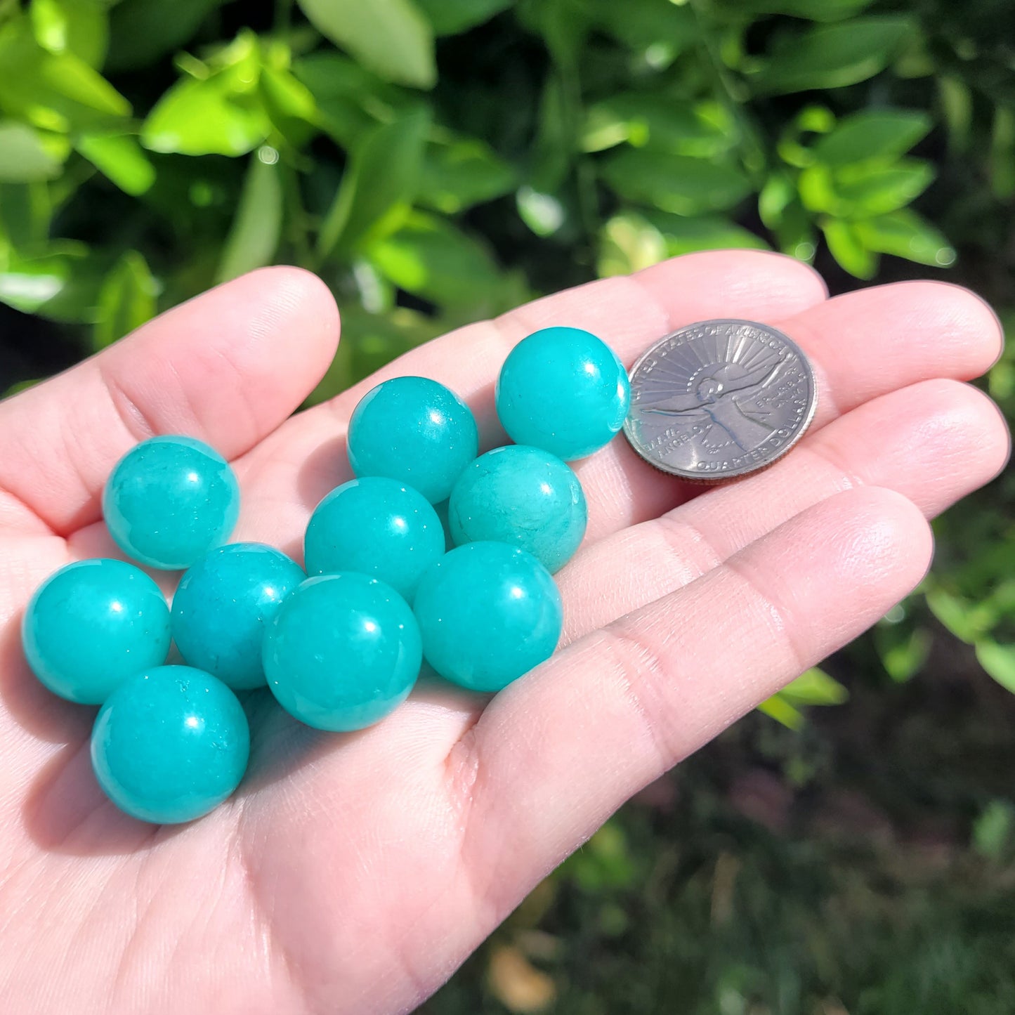 Amazonite Crystal Mini Crystal Sphere, 16mm