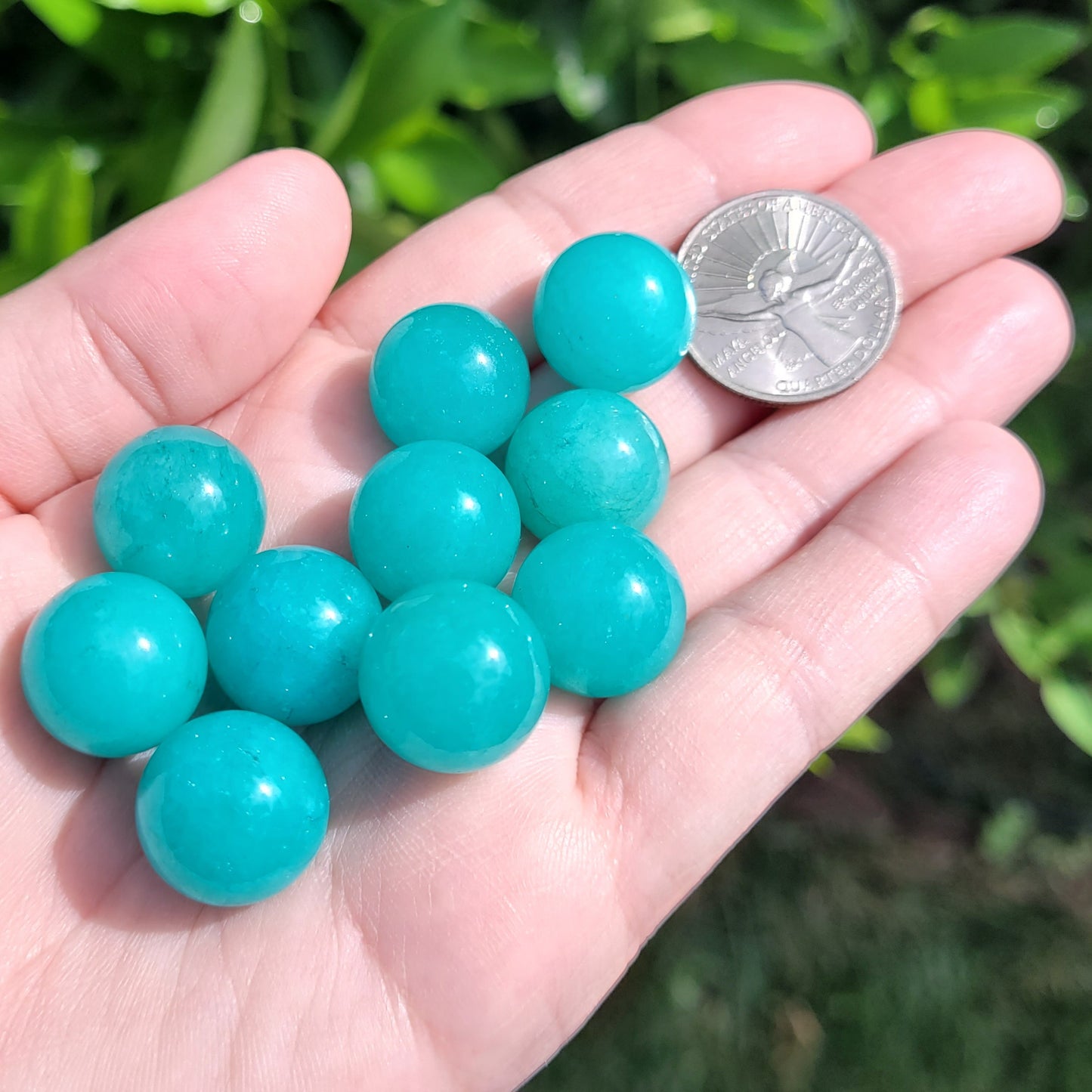 Amazonite Crystal Mini Crystal Sphere, 16mm