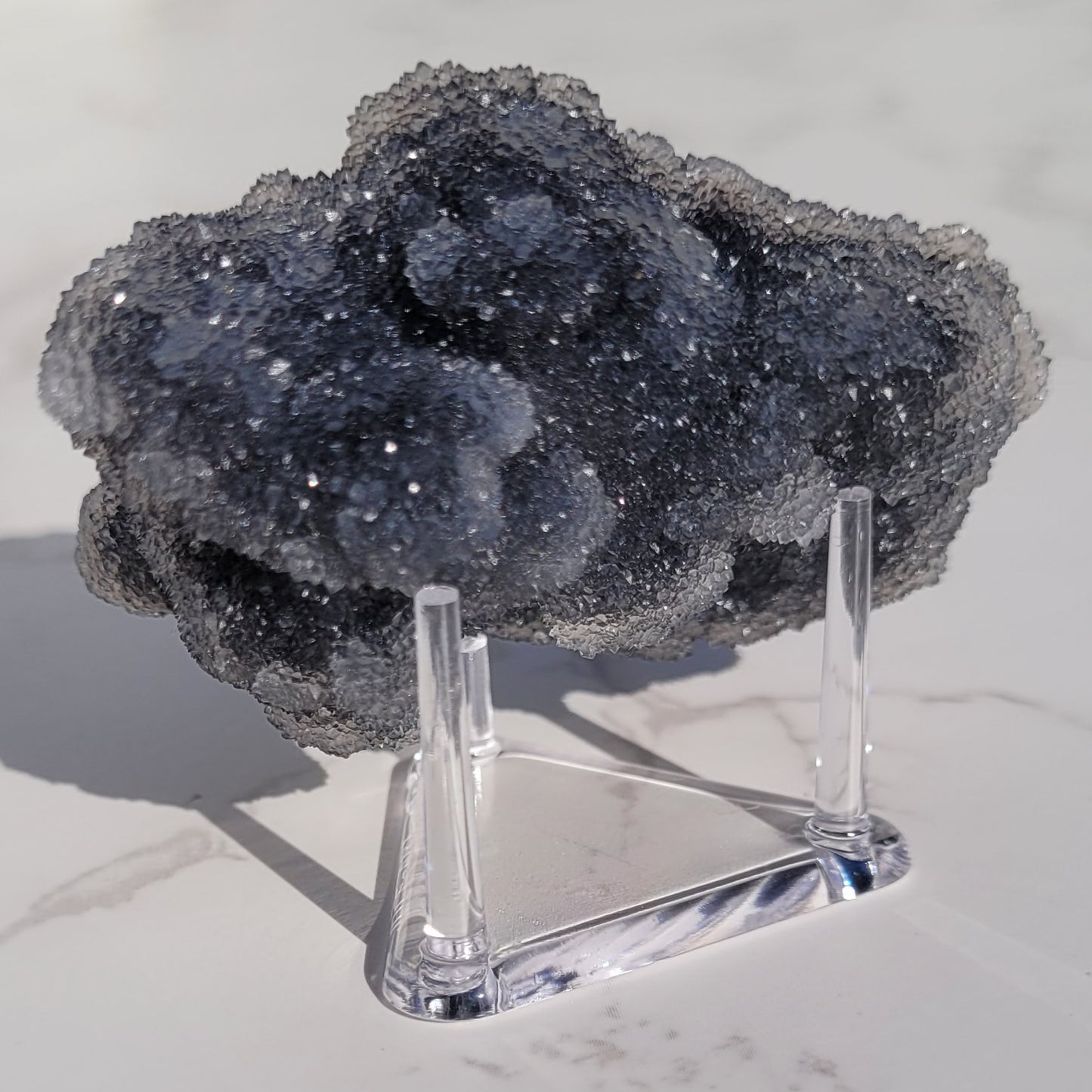 Clear Acrylic 3-Leg Display Stands for Crystal Specimens, Geodes, Products in 1.5" and 2.5"