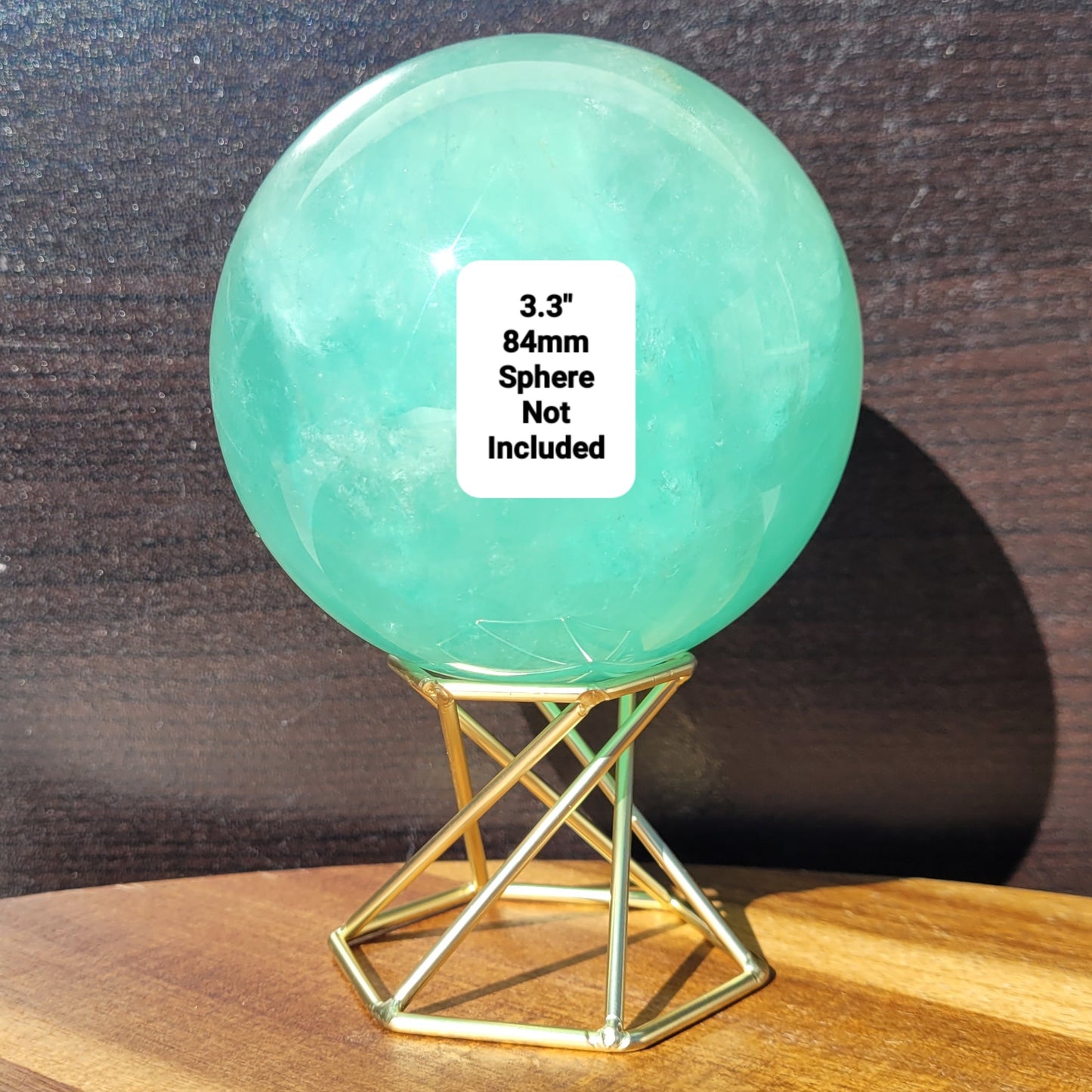 Metal Spiral Sphere Display Stands in Gold or Silver for Balls 1.7" to 4" (43mm to 102mm)