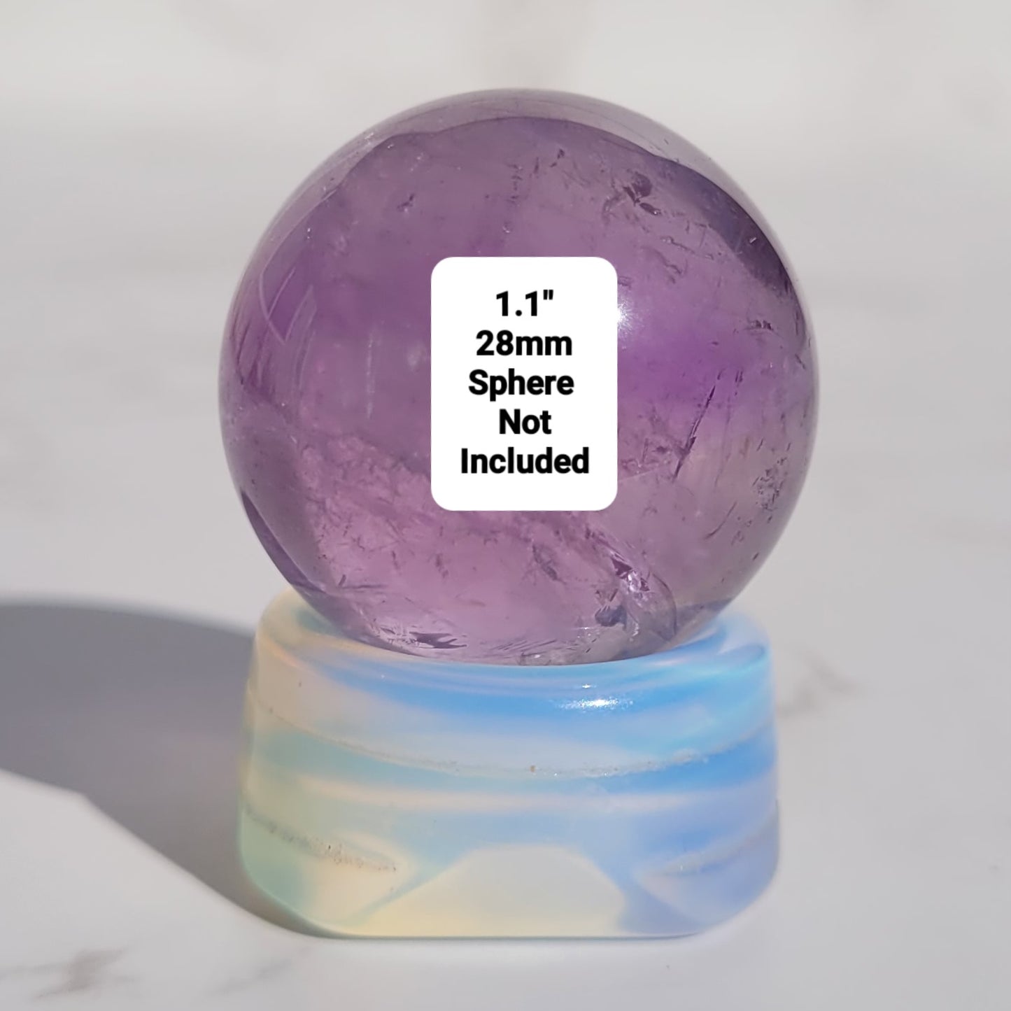 100% Crystal Sphere Stands in Many Materials in Clear Quartz, Howlite, Opalite, Moss Agate, Blue Sandstone, Red Jasper or Tigers Eye, for Crystal Balls or Eggs 1" to 2.5" (25mm to 64mm)