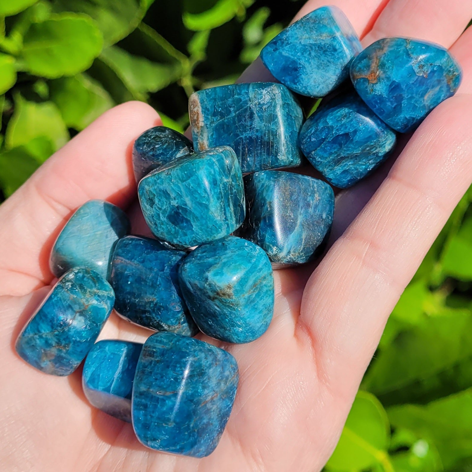 Blue Apatite Tumbled Crystal Cubes