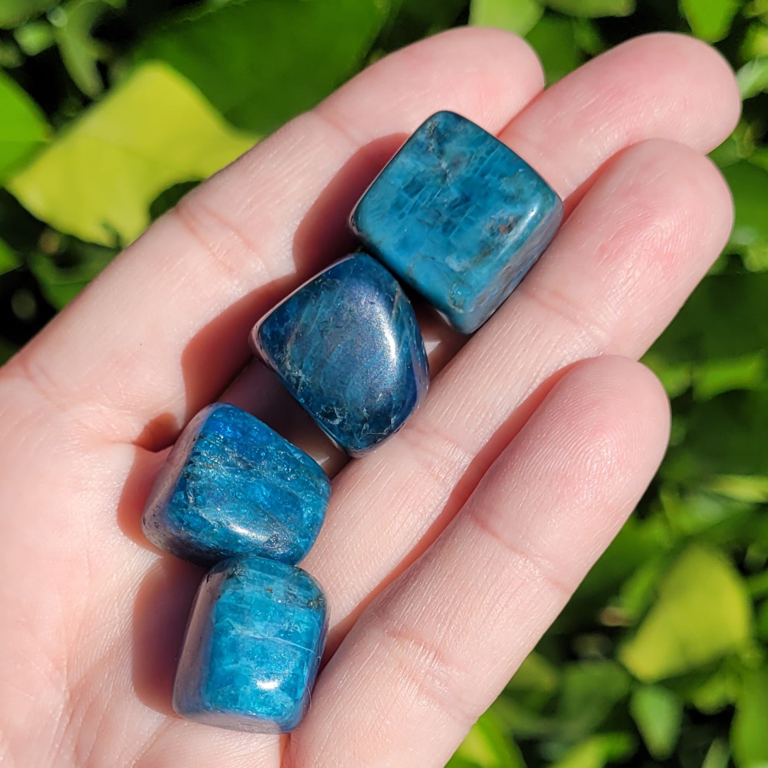 Blue Apatite Tumbled Crystal Cubes