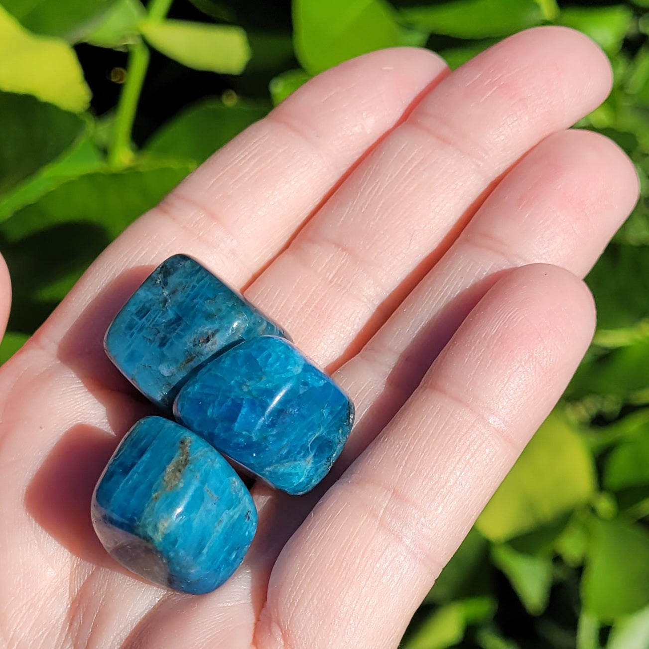 Blue Apatite Tumbled Crystal Cubes