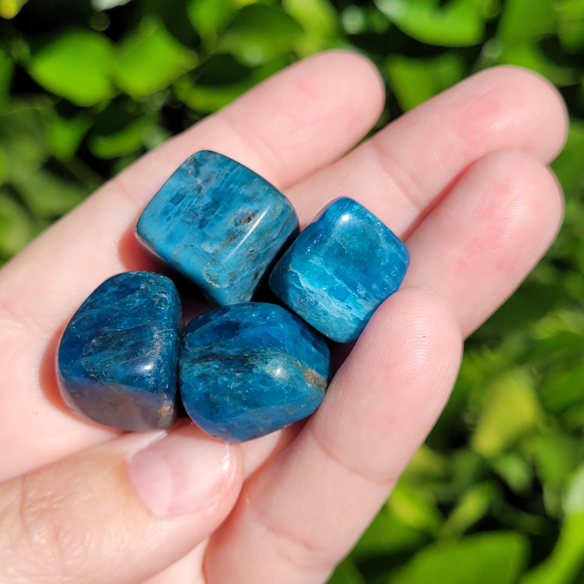 Blue Apatite Tumbled Crystal Cubes