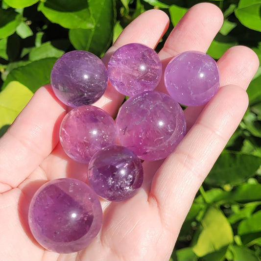 Amethyst Crystal Mini Sphere, 25mm to 29mm