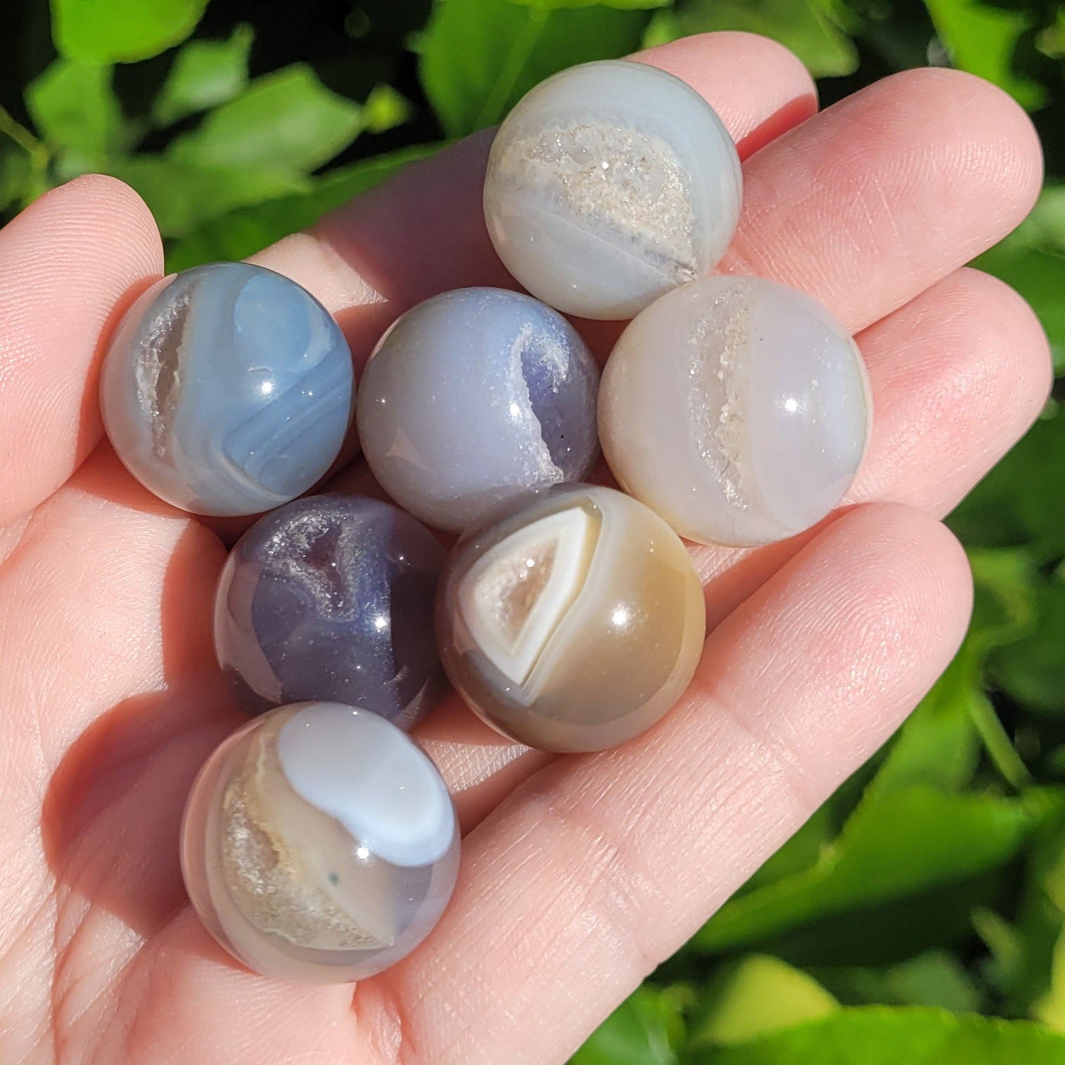 Mostly gray Druzy Agate Mini Crystal Sphere, .8", 19mm to 20mm